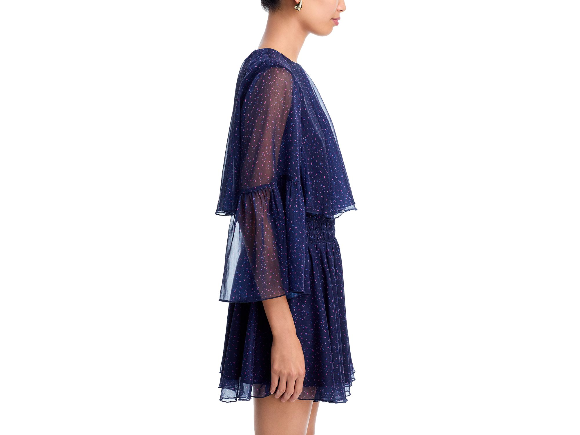 Ruffle Trim Smock Waist Dress - Exclusive — Image 4