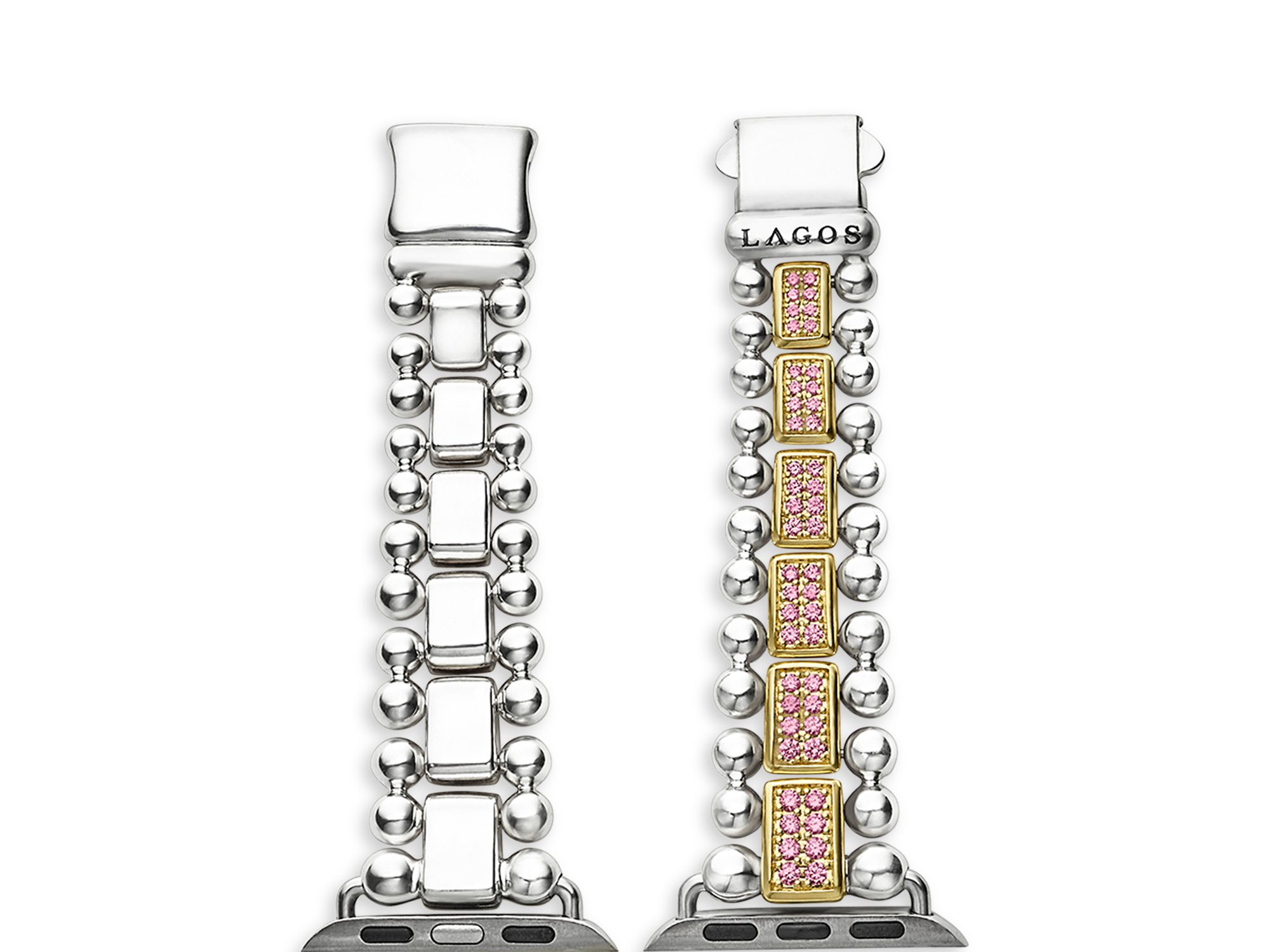 Smart Caviar Sterling Silver & 18K Gold Apple™ Watch Bracelet, 38-45mm — Image 3