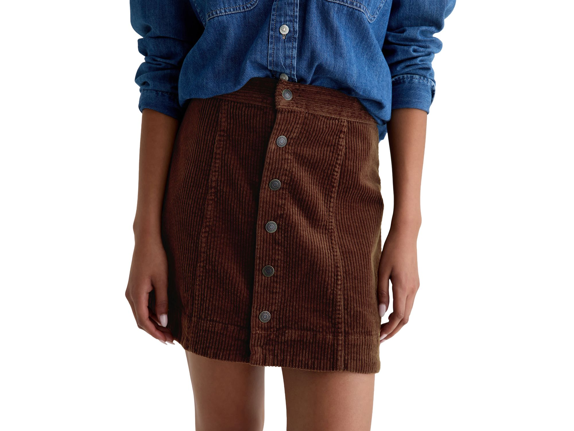 Evie Corduroy A Line Mini Skirt — Image 3