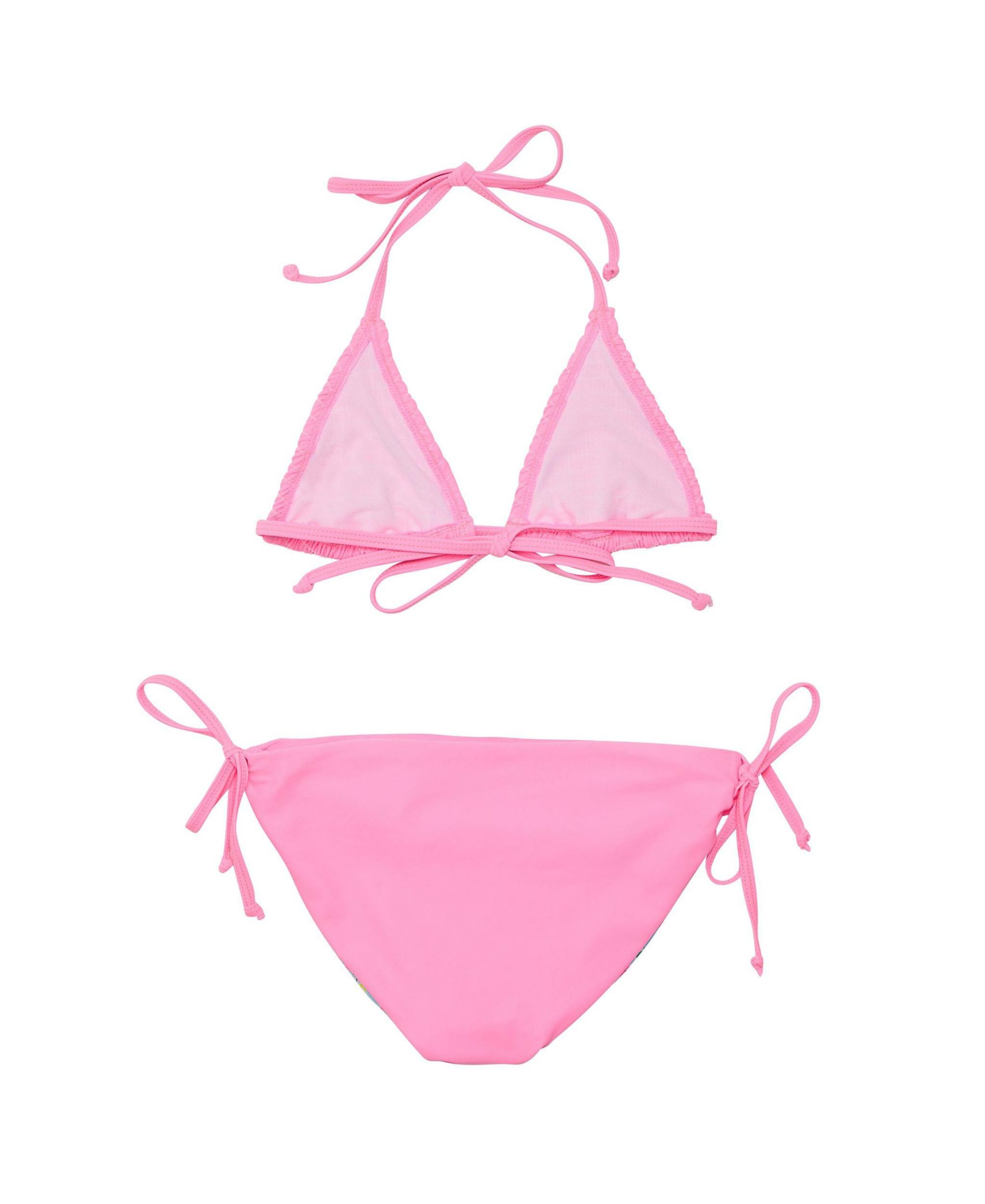 Pink Shirred Triangle Bikini - Big Kid — Image 3