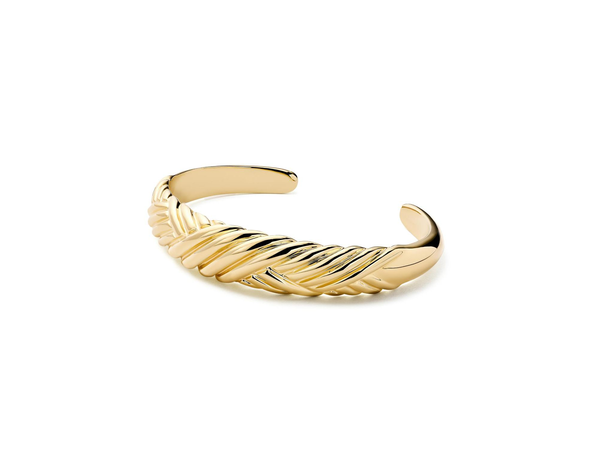 Kamilla Brass Gold Cuff Bracelet — Image 5
