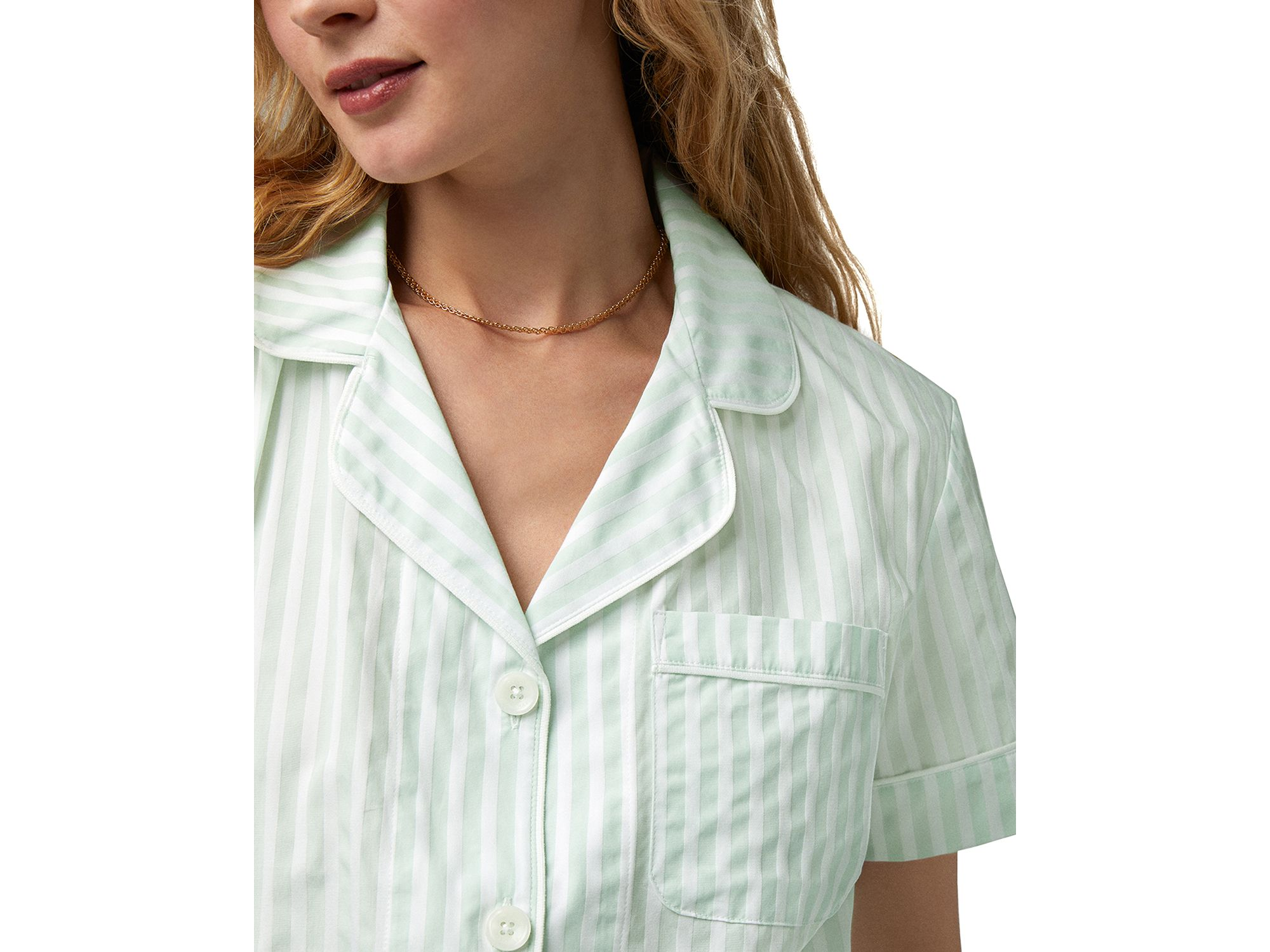 Striped Short Sleeve Boxer Pajama Set — Image 3