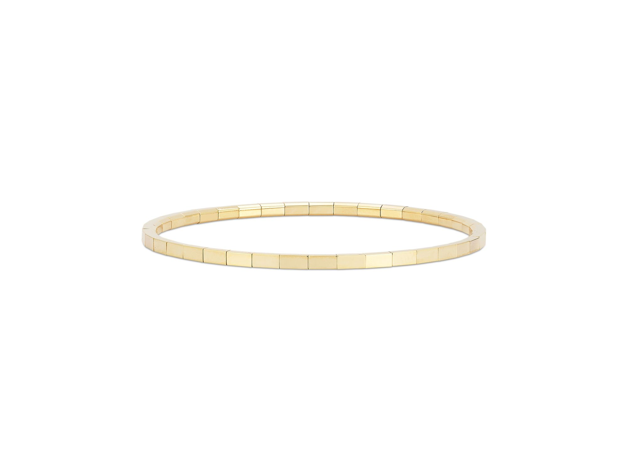18K Yellow Gold Extensible by Demeglio Square Link Stretch Bracelet - Image 1