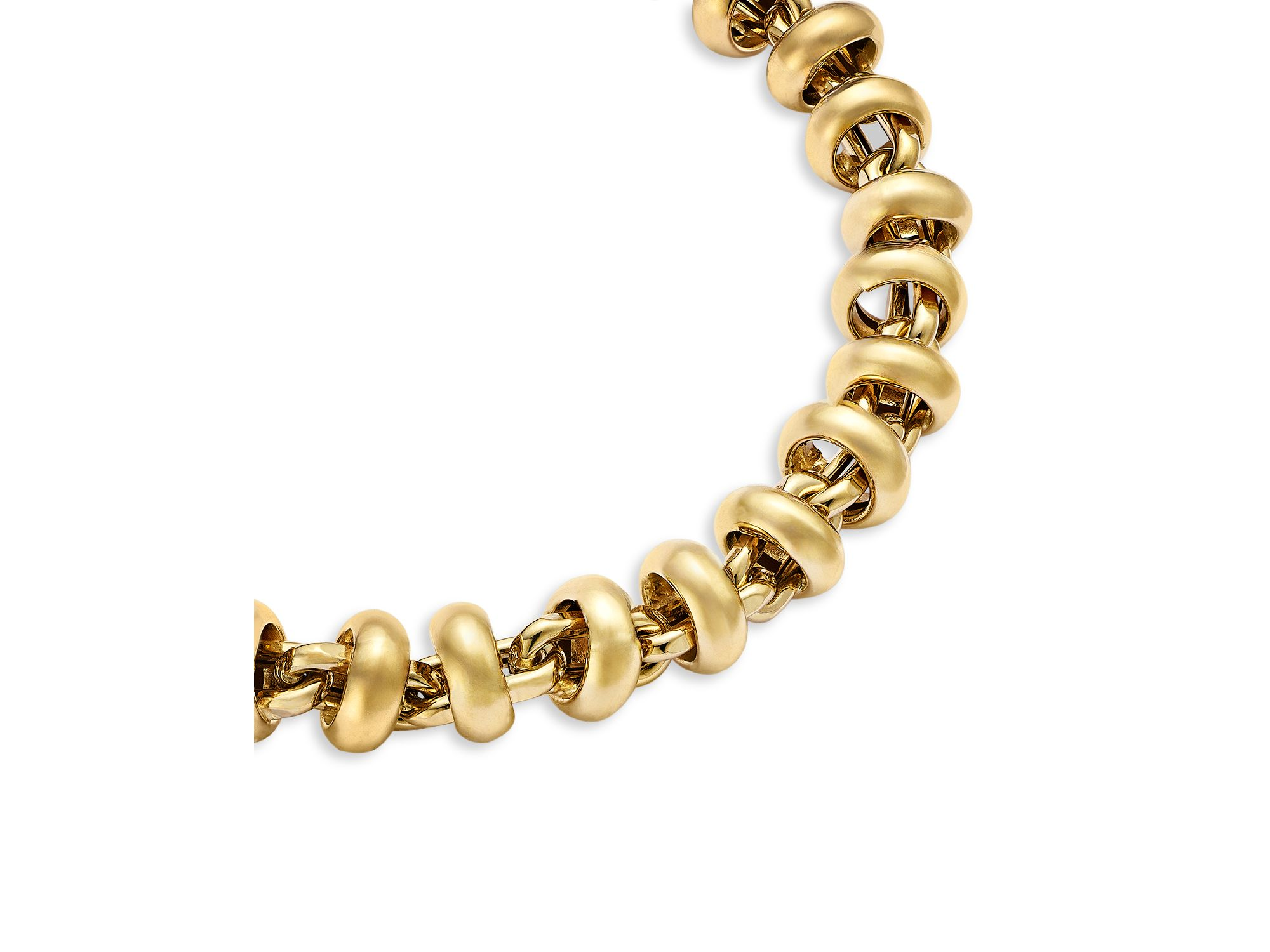 Bead Link Bracelet in 14K Yellow Gold — Image 3