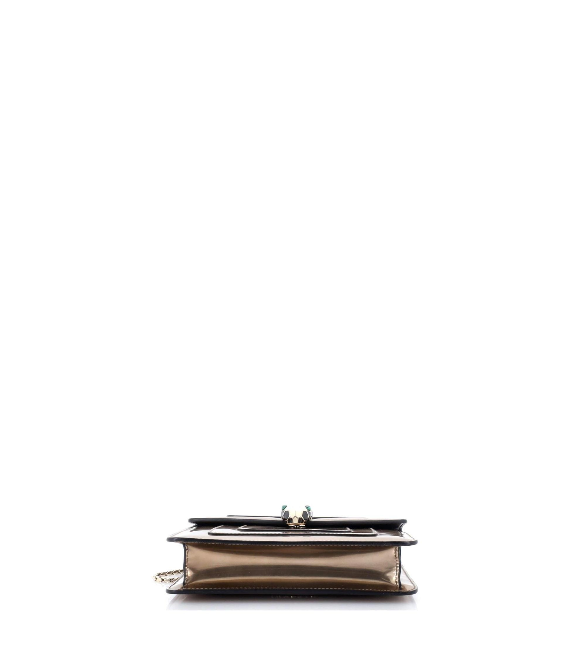 Small Serpenti Forever Square Shoulder Bag Metallic Leather — Image 6