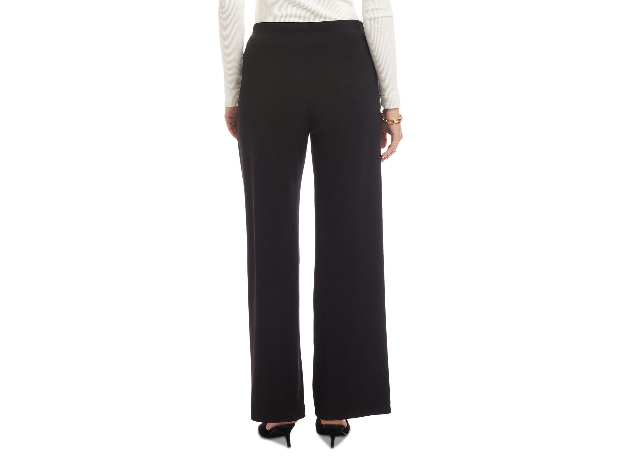 Petites Travel Jersey Wide Leg Pants — Image 3