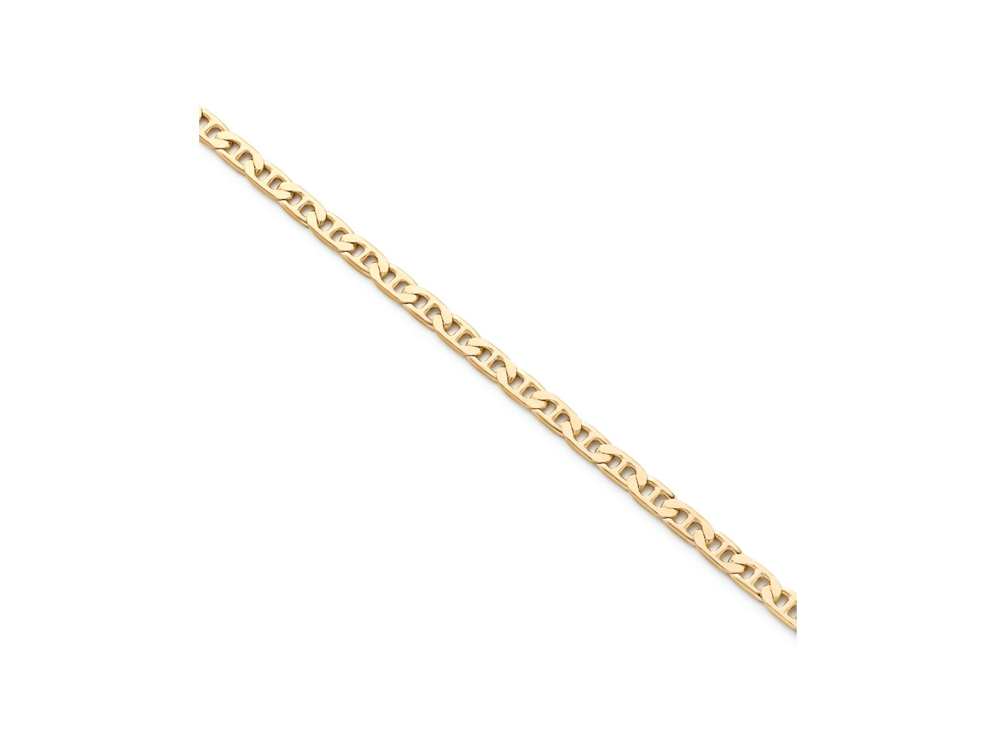 Solid Gold Flat Mariner Chain Bracelet — Image 5