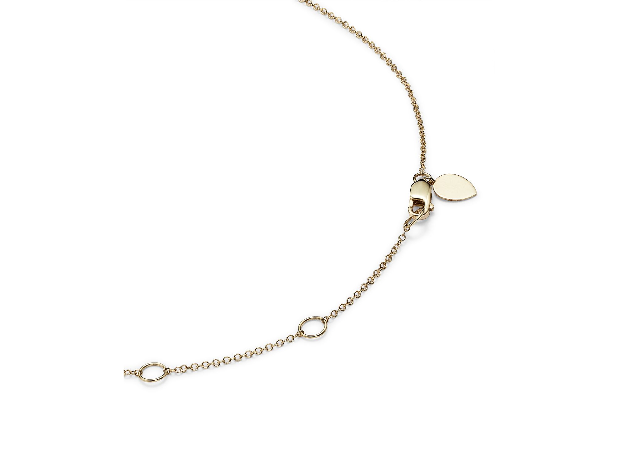14K Yellow Gold & 14K White Gold Diamond & Turquoise Evil Eye Adjustable Pendant Necklace, 18" — Image 4