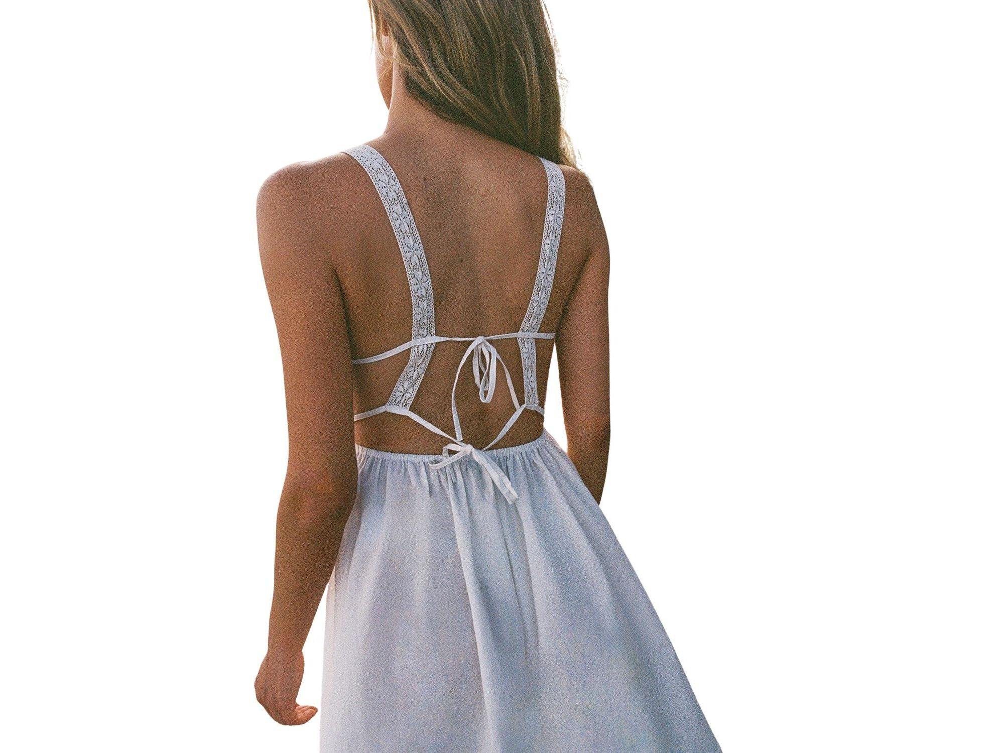 Lace Mix Bow Mini Dress — Image 3