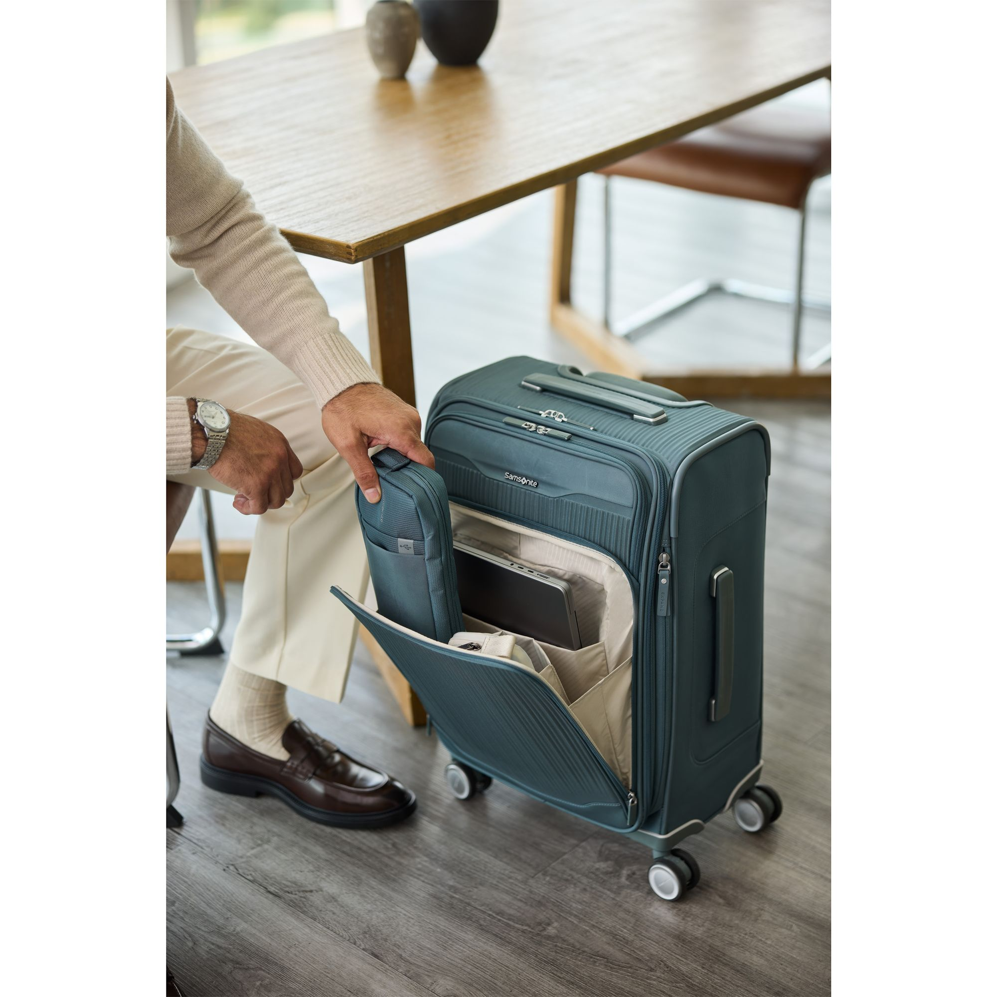 Silhouette 18 Softside Carry On Spinner Suitcase — Image 9
