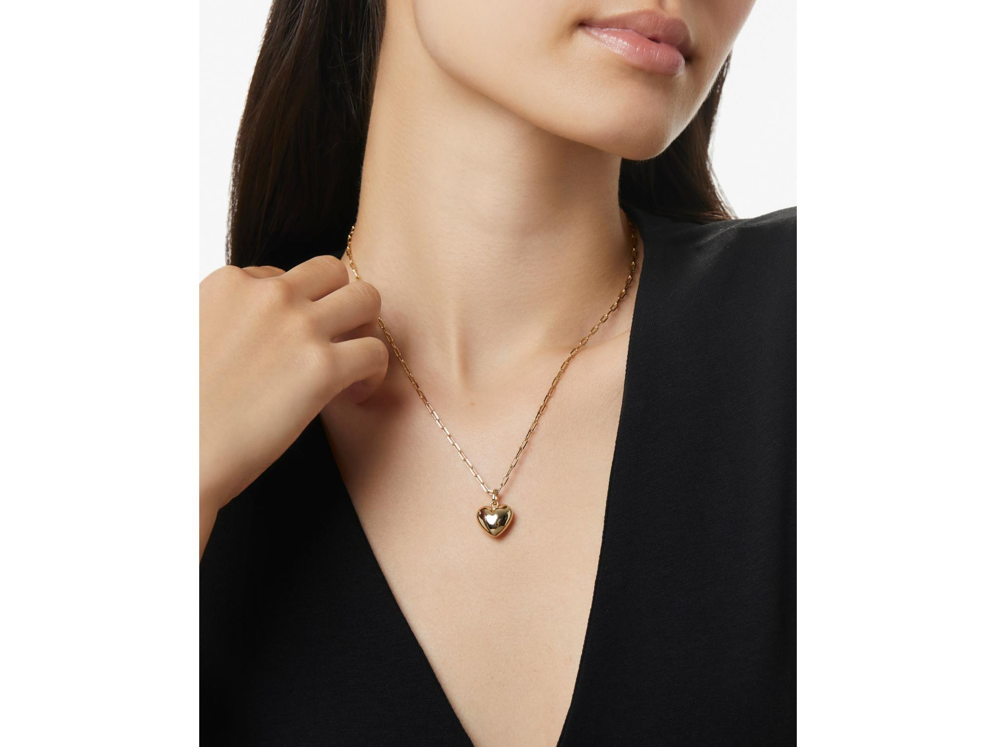 Puffed Heart Necklace - Lev — Image 4