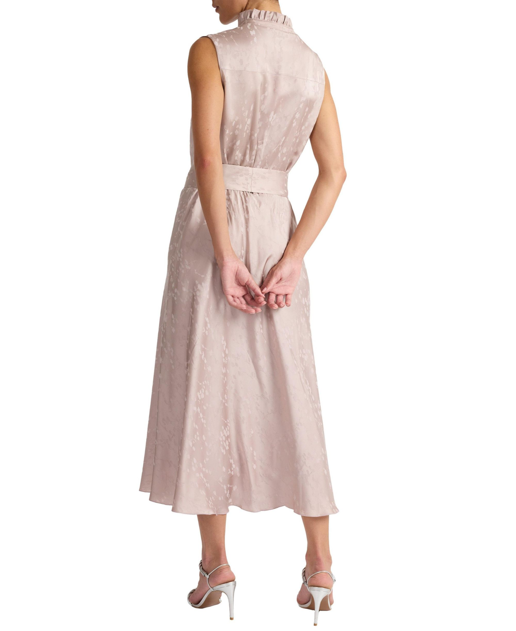 Nirva Sleeveless Dress in Tonal Floral Jacquard — Image 5