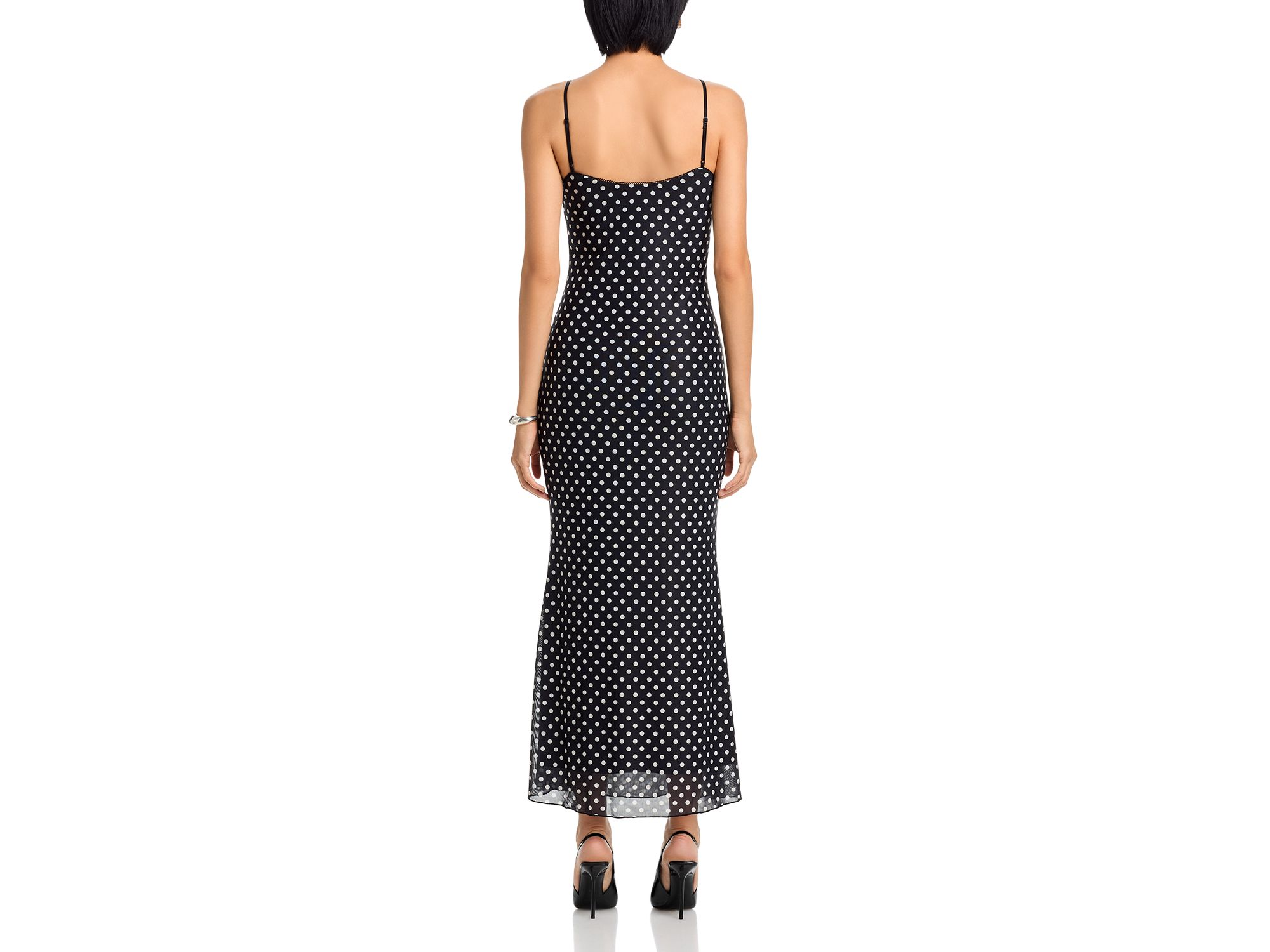 Polka Dot Mesh Maxi Dress - Exclusive — Image 4