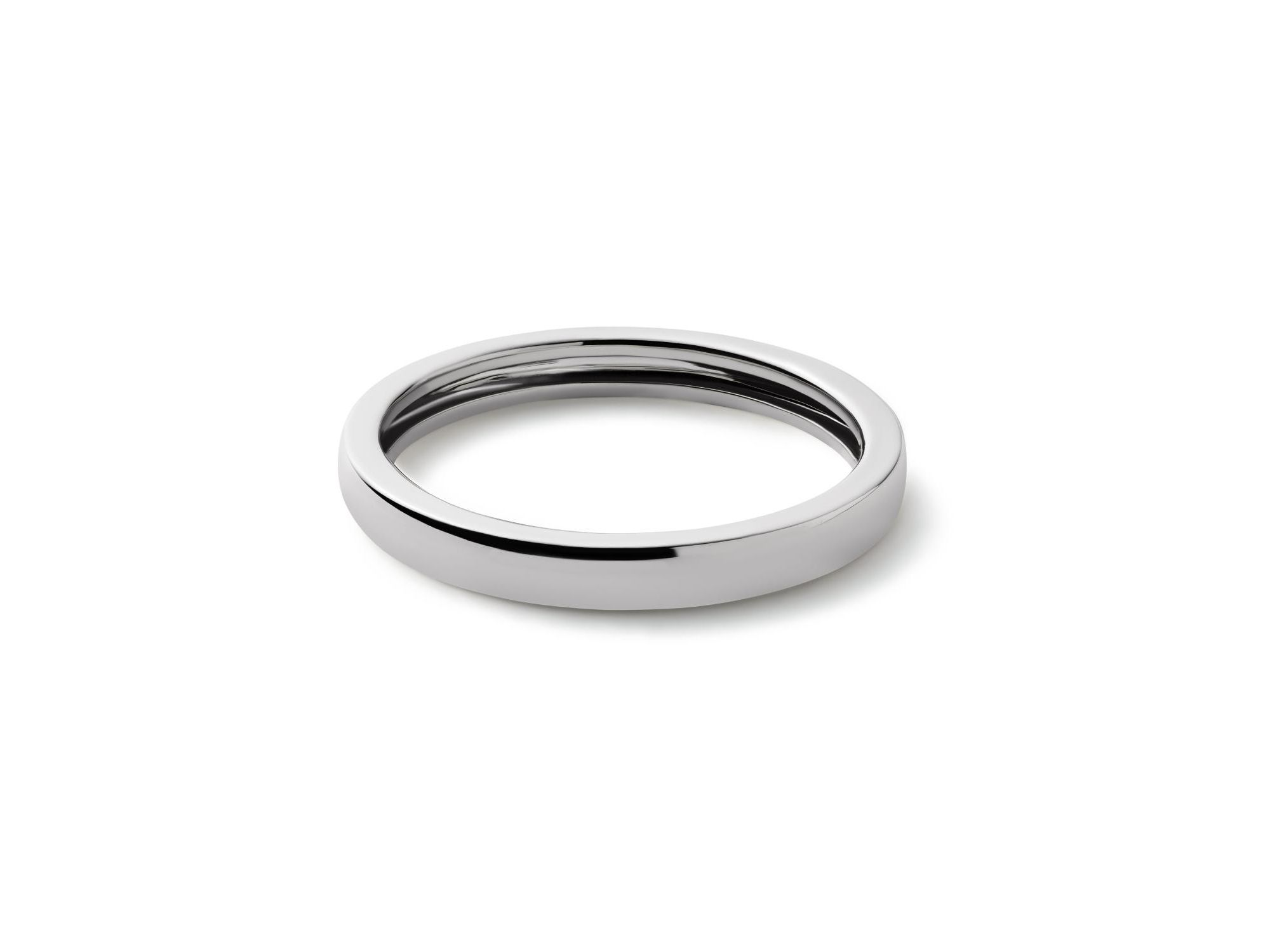Solid White Gold Slim Eclipse Ring — Image 6