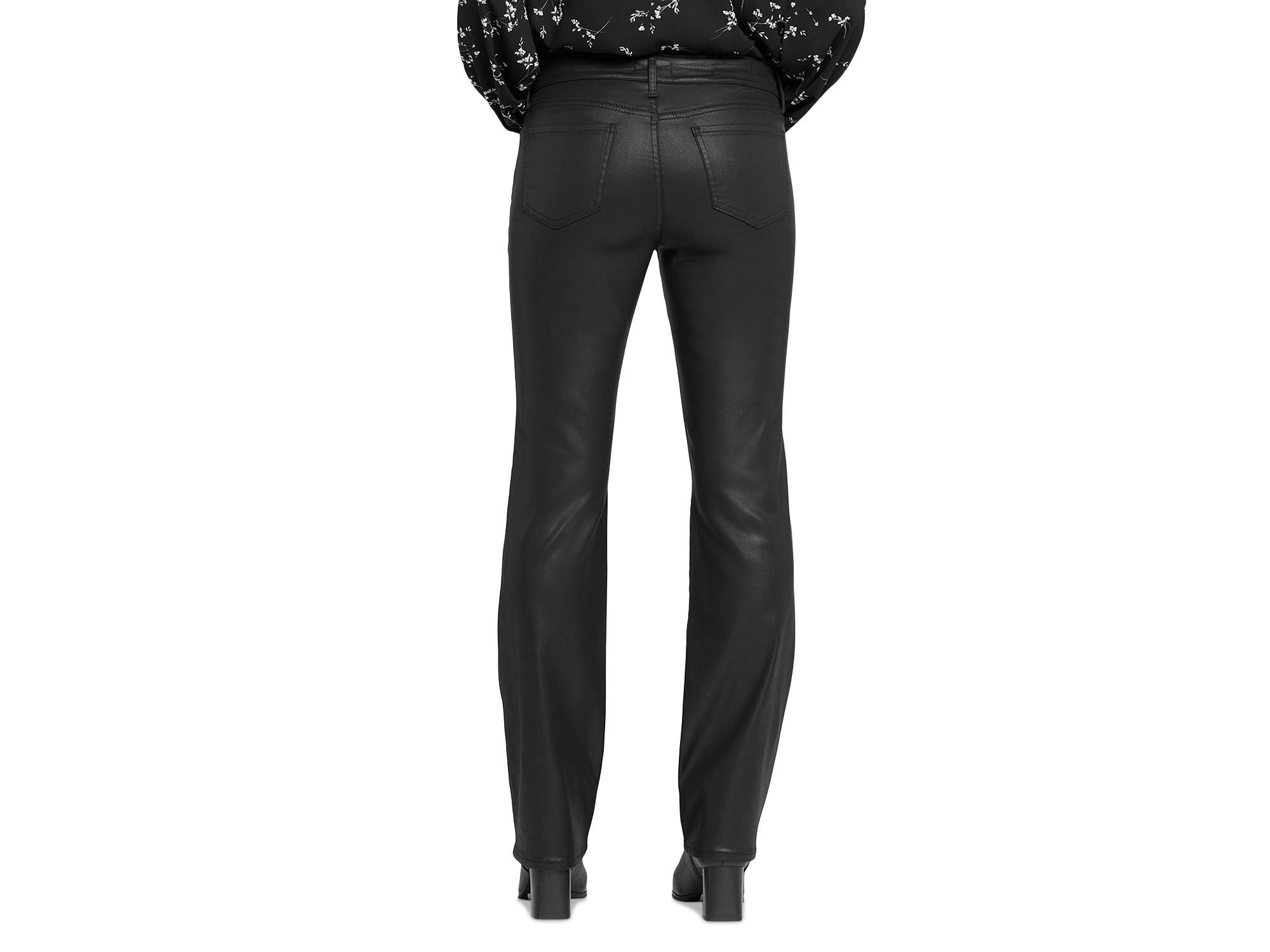Petite Marilyn High Rise Straight Leg Coated Jeans — Image 6