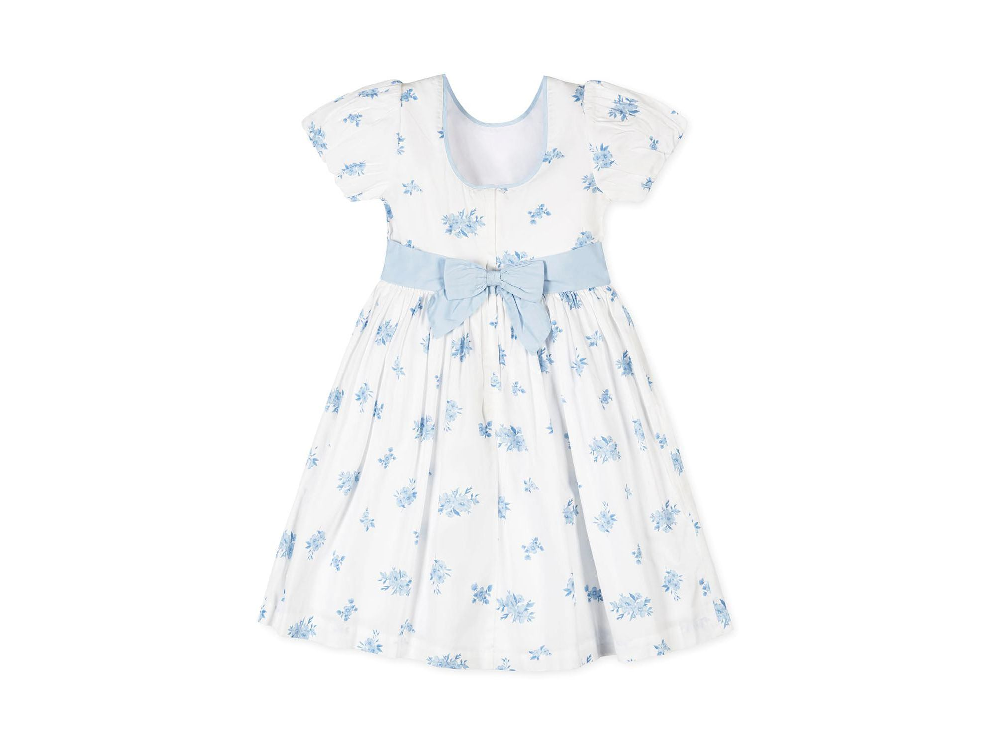 Girls' Organic Puff Sleeve Sateen Party Dress - Little Kid, Big Kid — Image 6