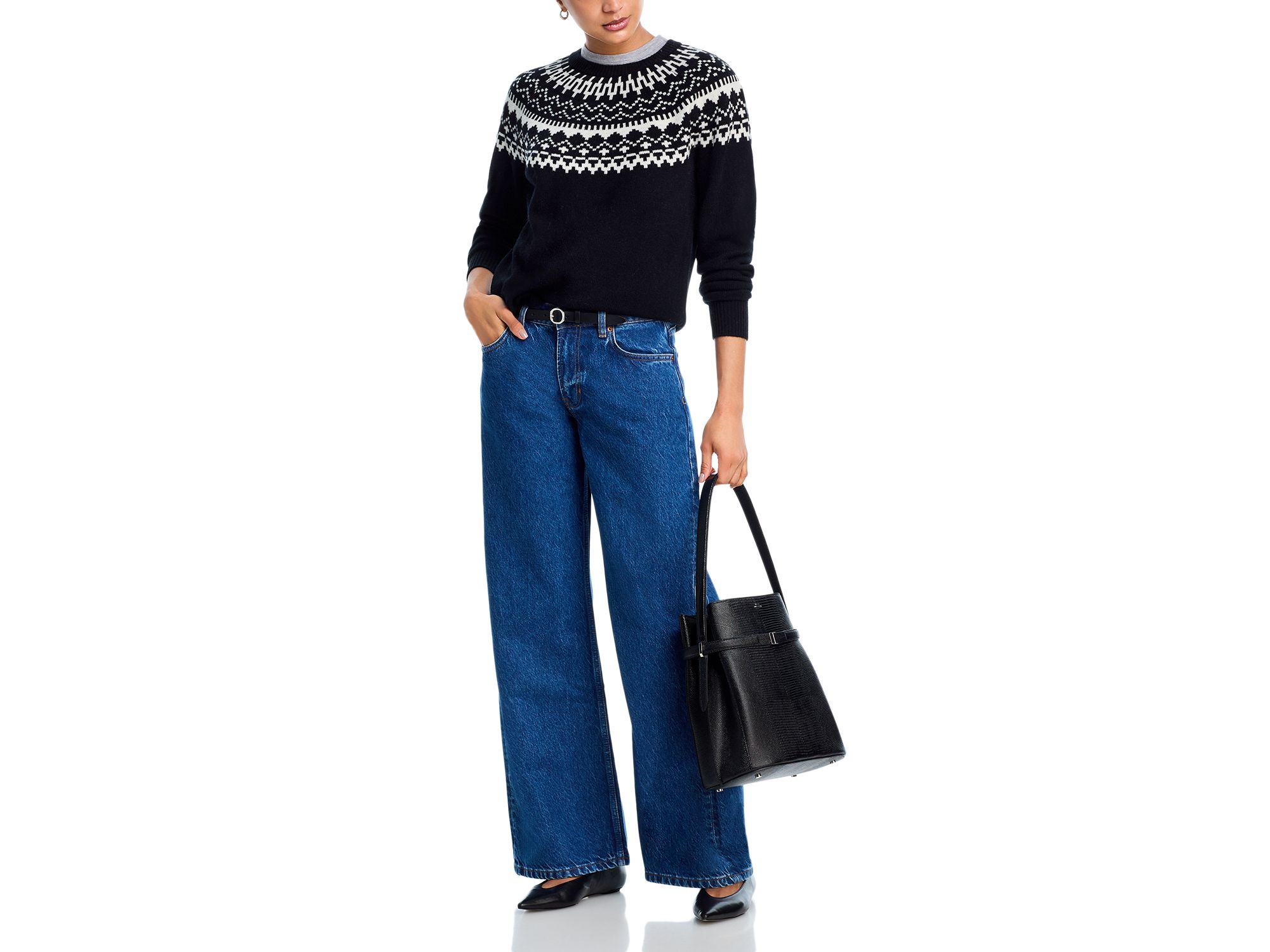 100% Cashmere Fair Isle Crewneck Sweater - Exclusive — Image 6