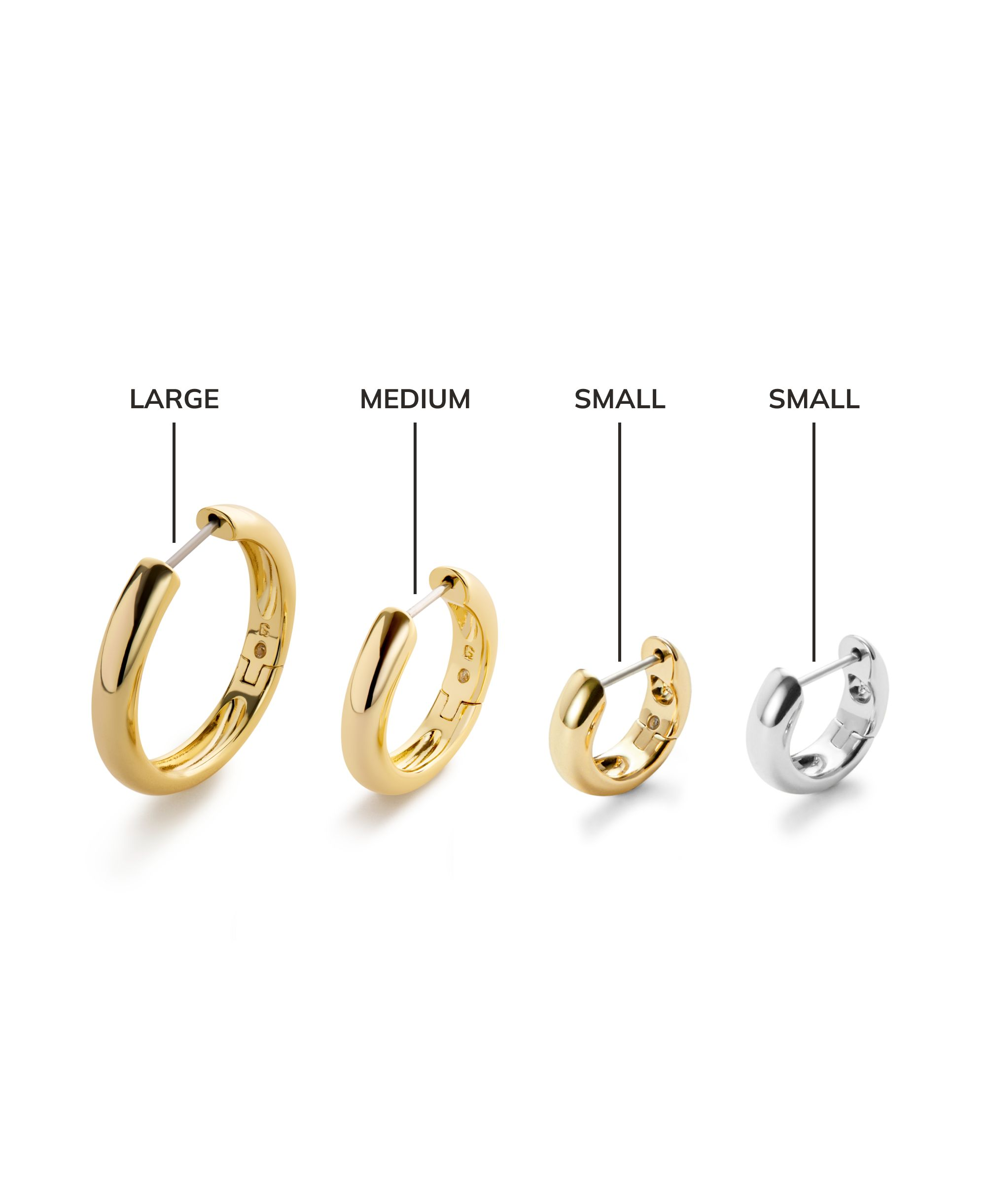 Gold Hoop Earrings Giulia Large — Image 5