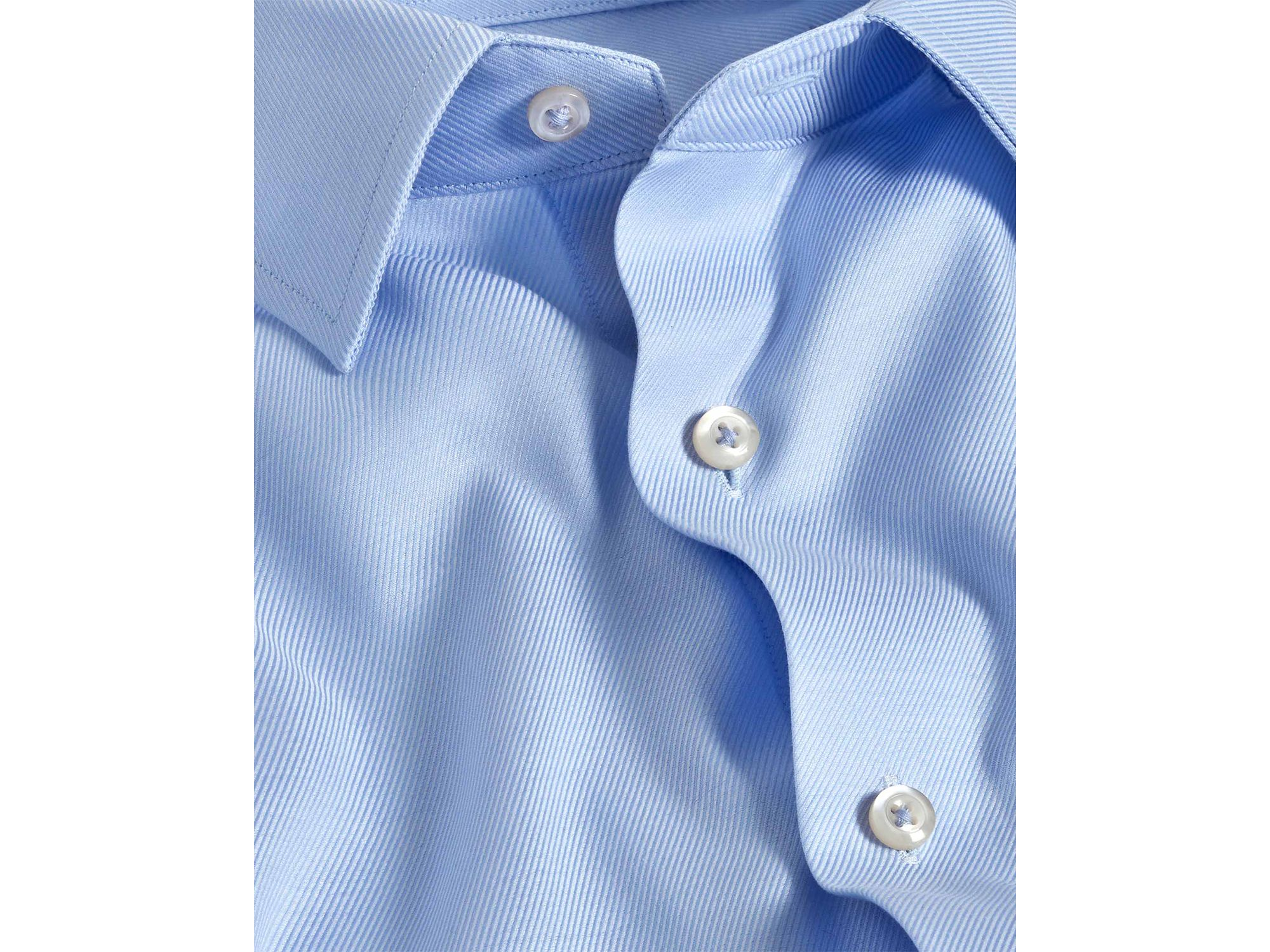 Slim Fit Solid Stretch Twill Dress Shirt — Image 3