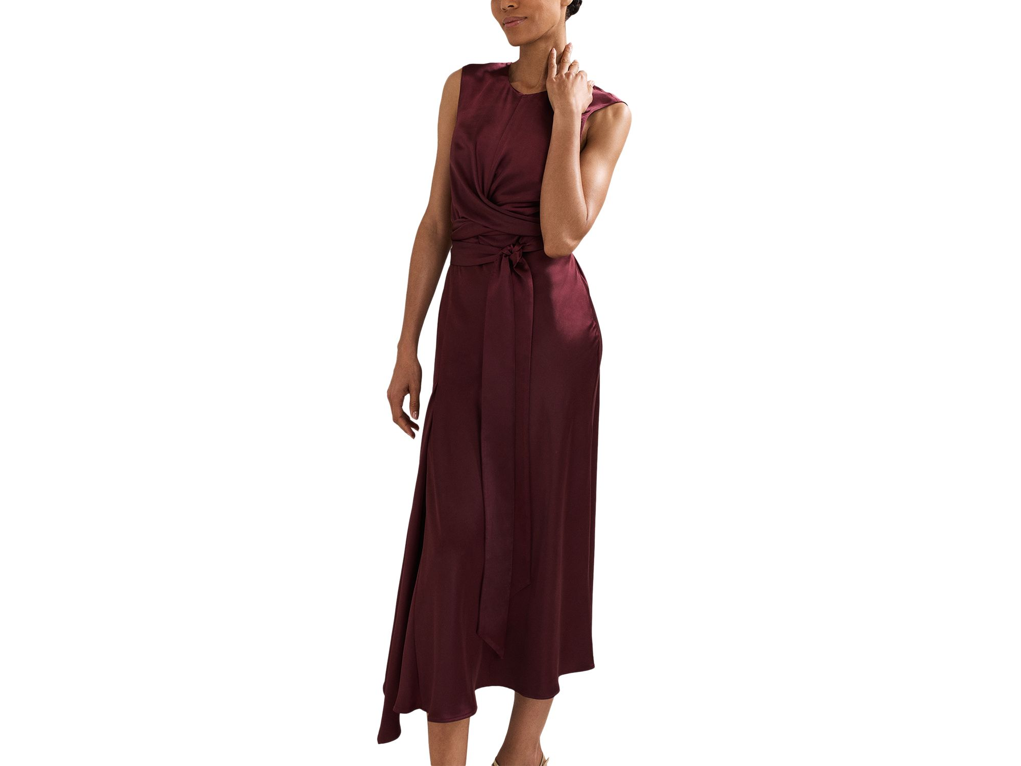 Draped Satin Dress — Image 6