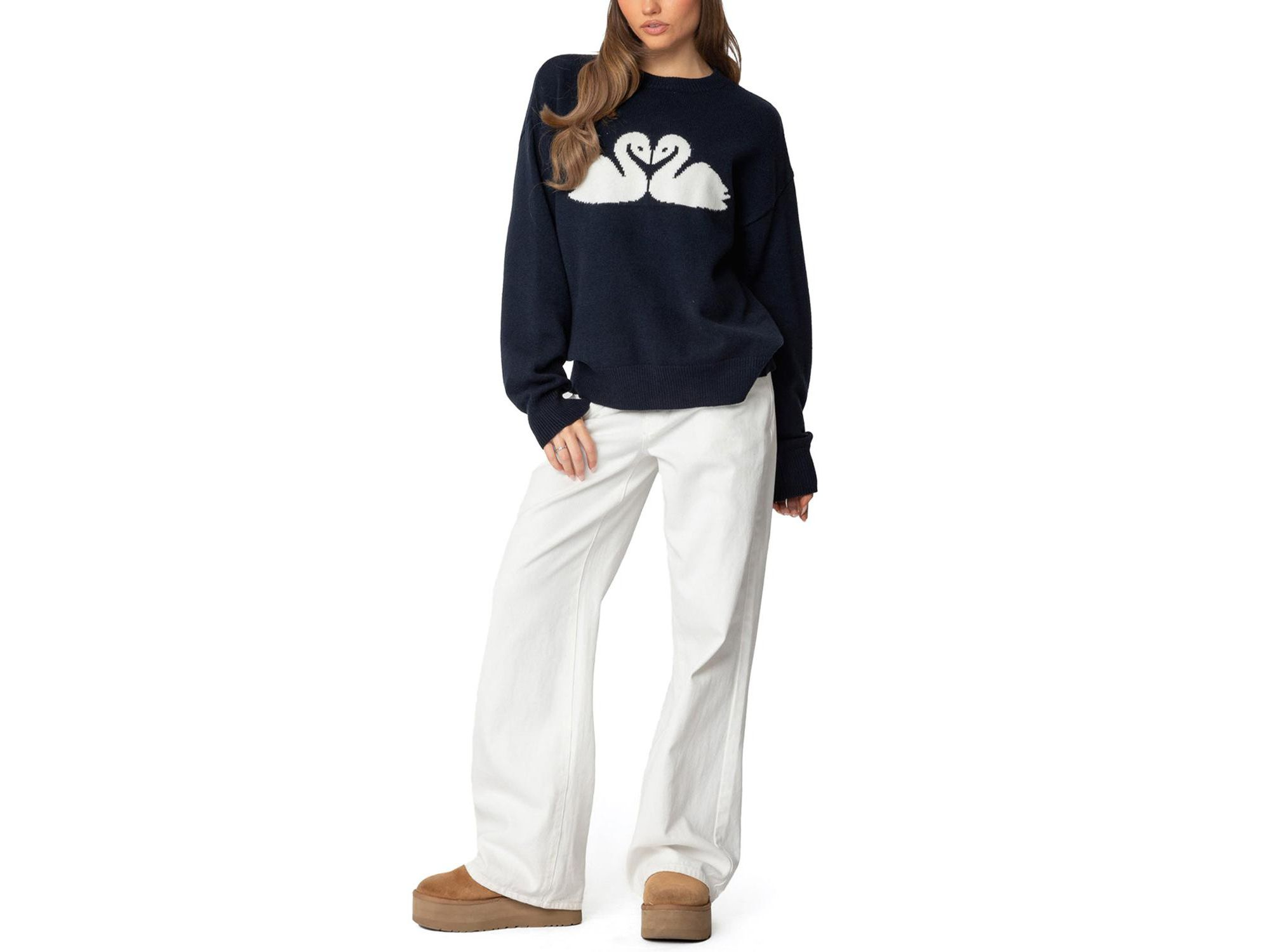Swan Oversized Knit Sweater — Image 3