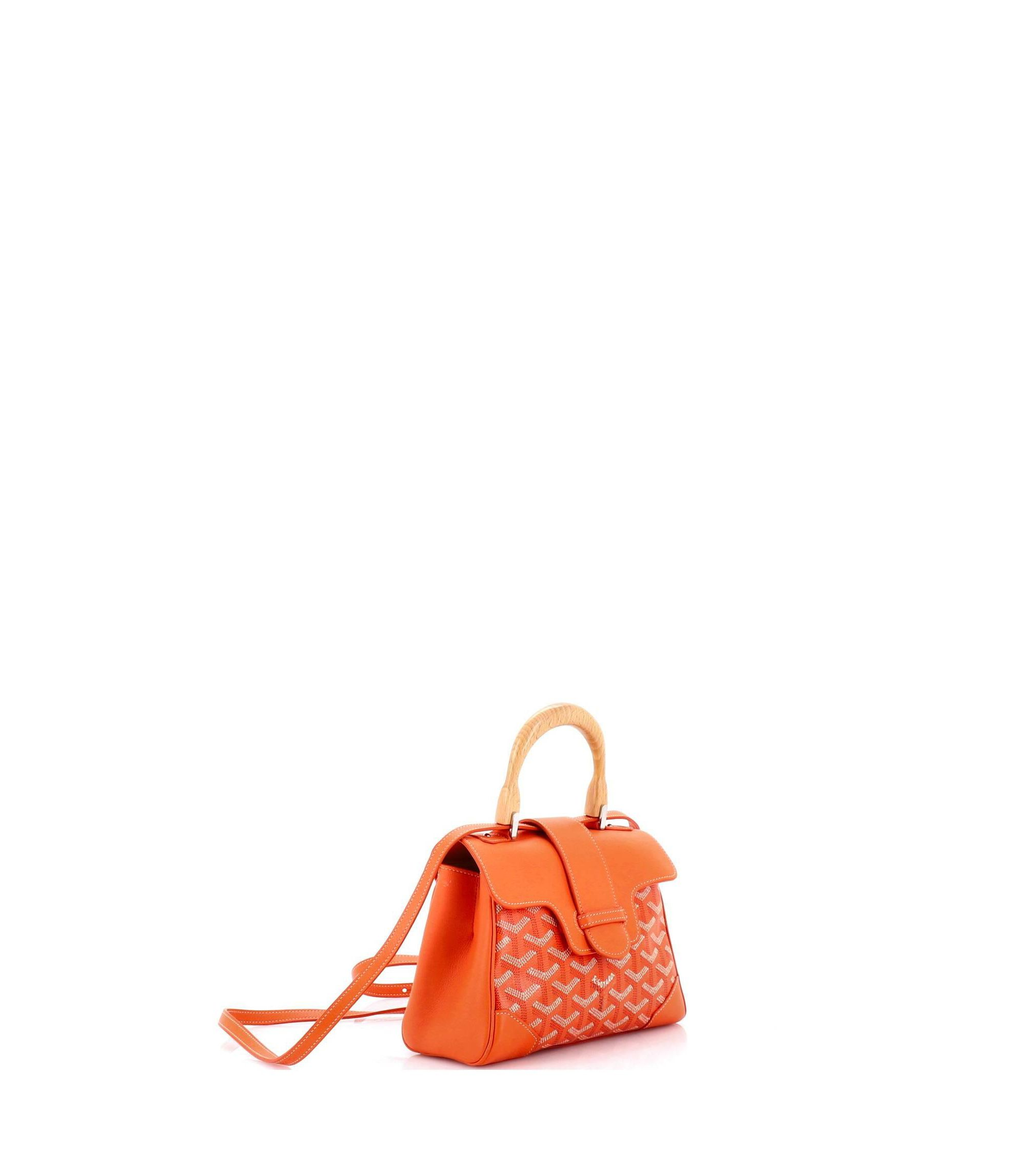 Mini Saigon Top Handle Bag Coated Canvas with Leather — Image 7