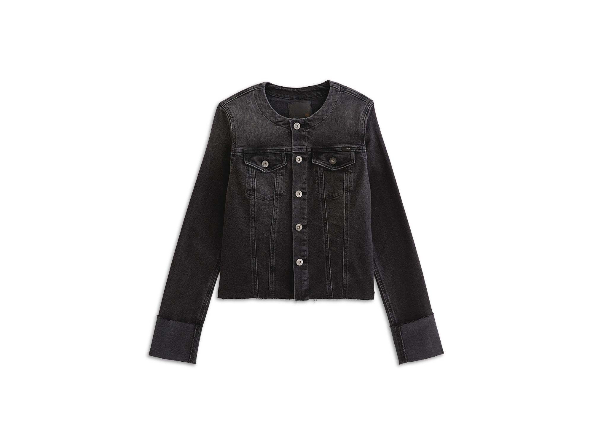 Robyn Collarless Denim Jacket — Image 6