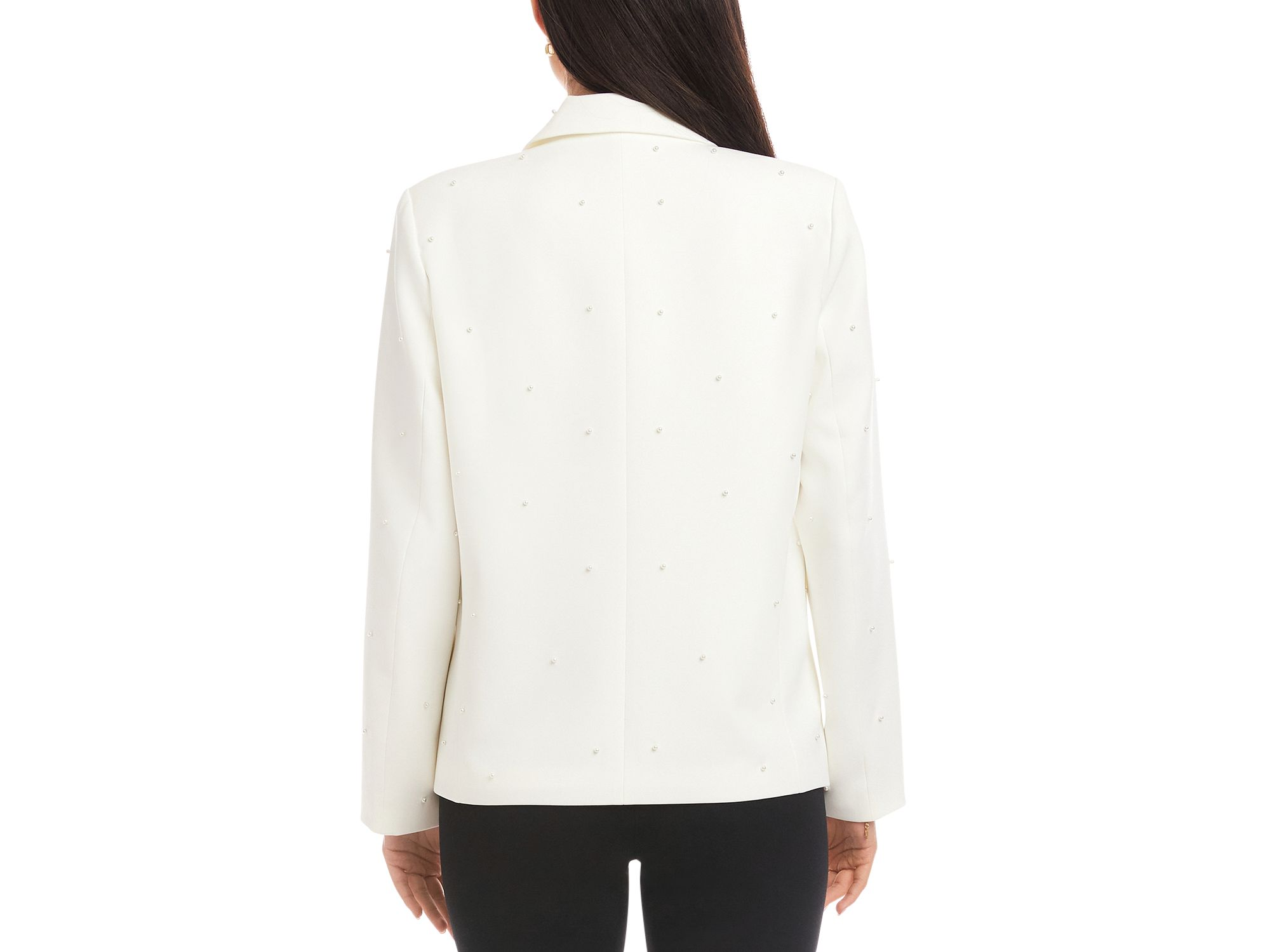 Faux Pearl Embellished Blazer — Image 7