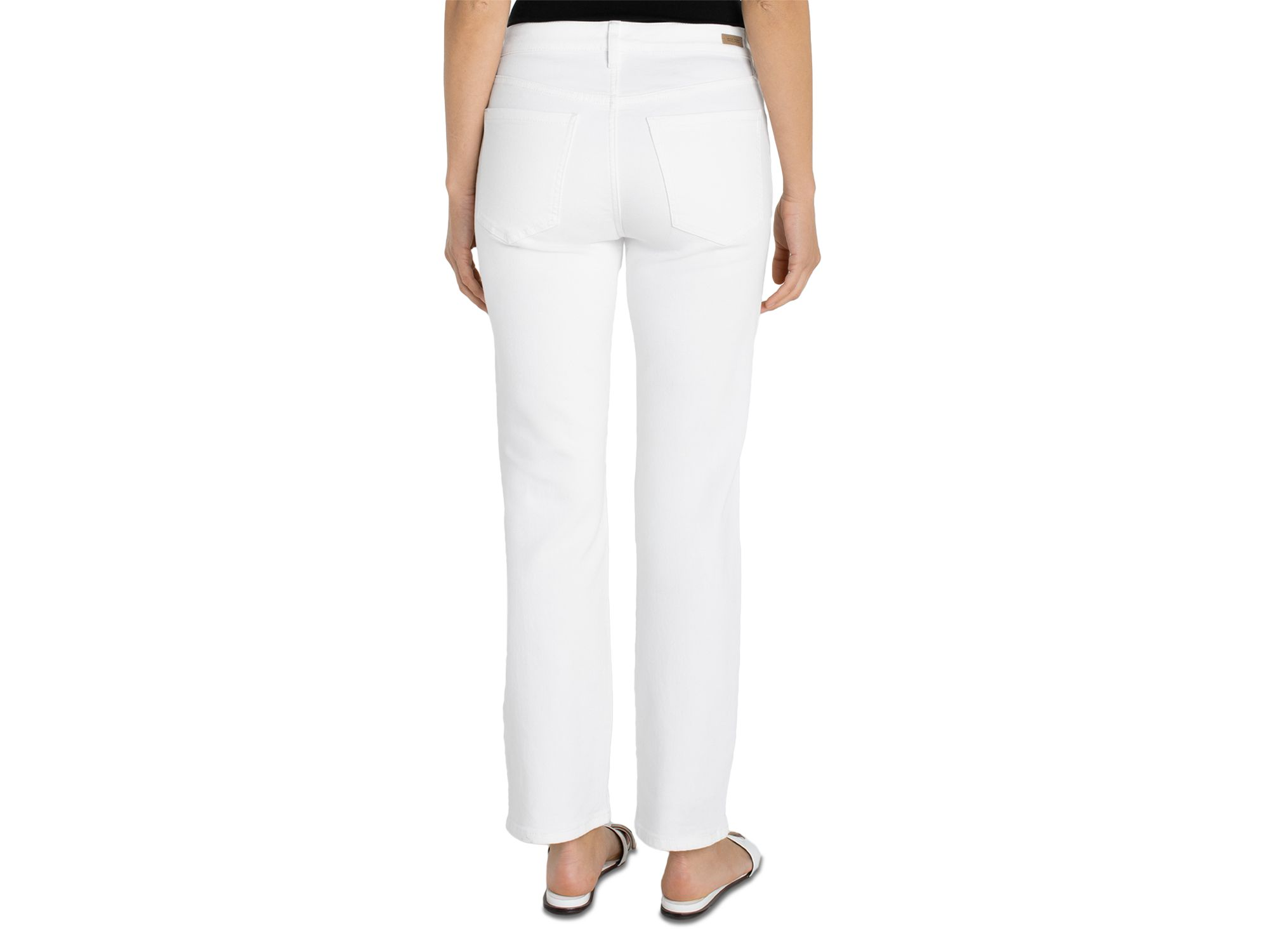 Kennedy Mid Rise Straight Jeans in Bright White — Image 4
