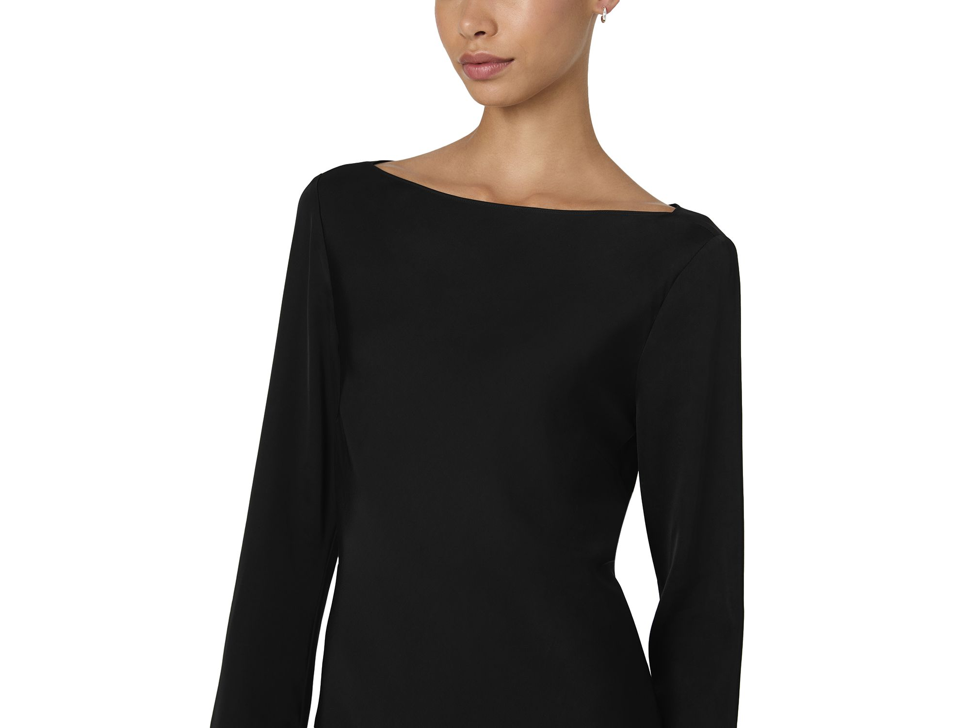Ennis Satin Bell Sleeve Mini Dress — Image 3