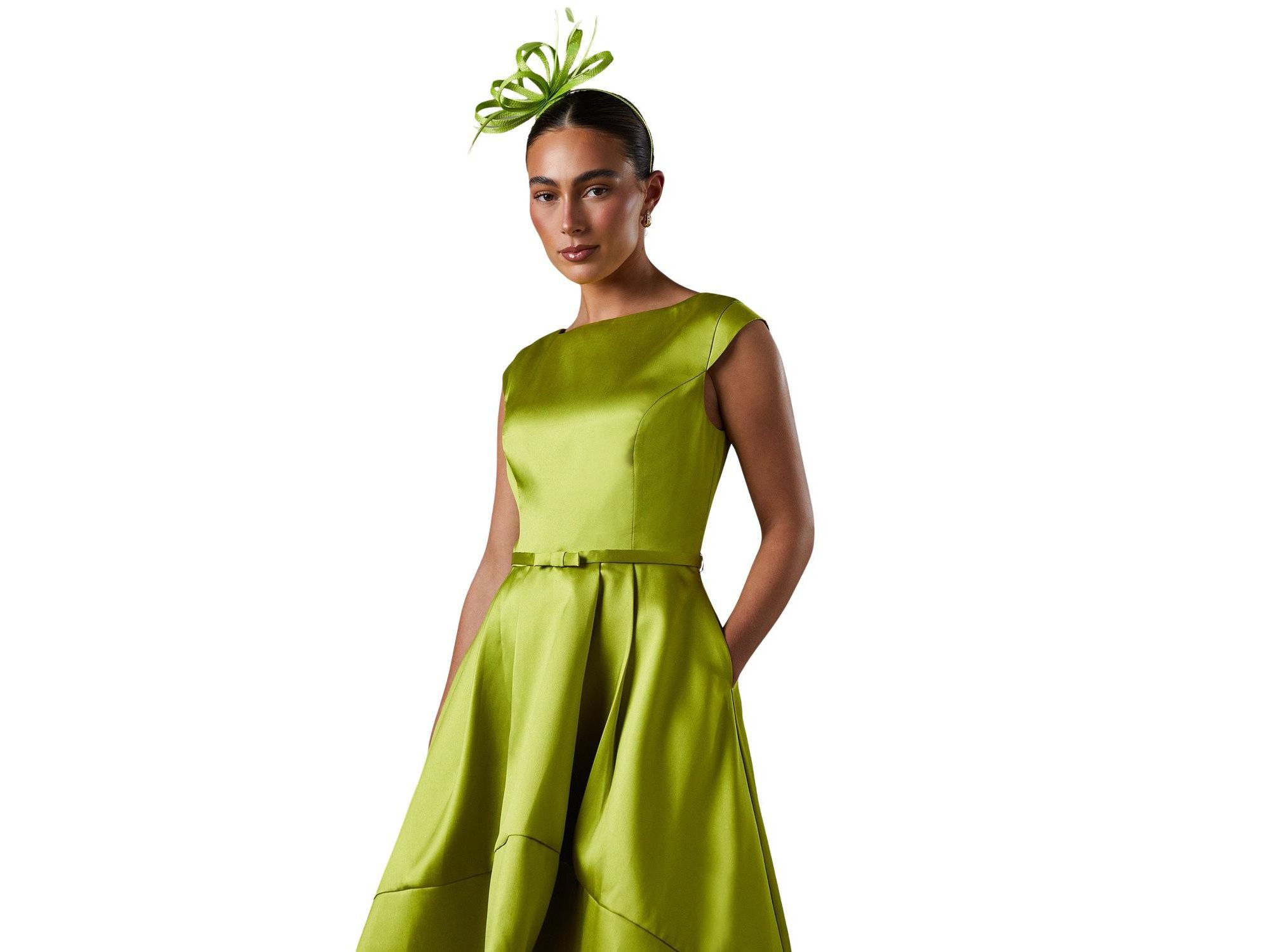 High Low Twill Midi Dress — Image 3