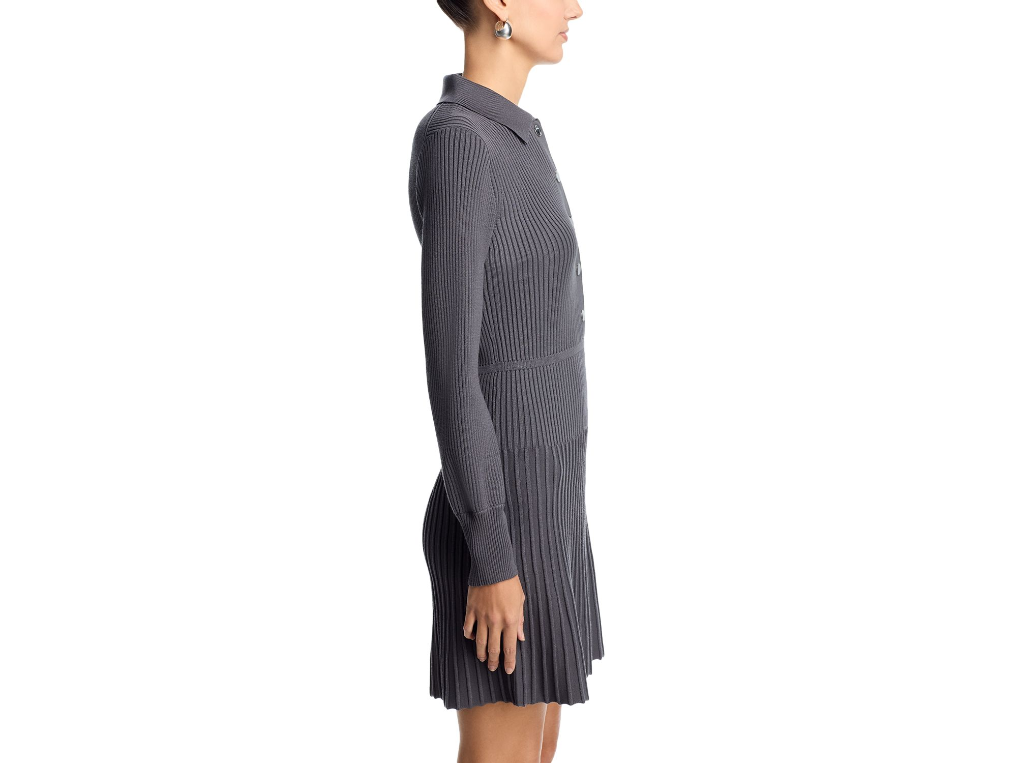 Long Sleeve Sweater Knit Dress — Image 4