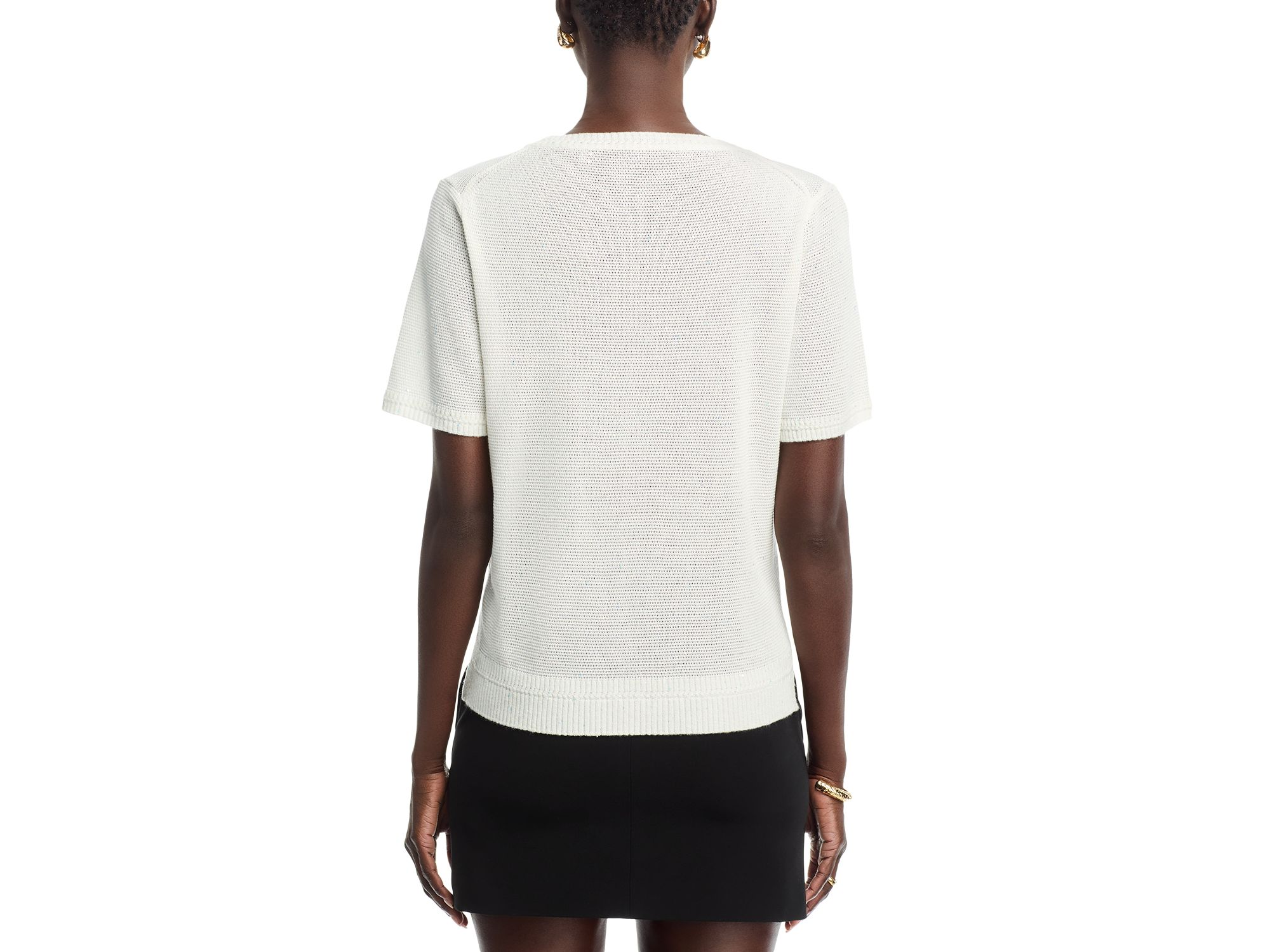 Noa Micro Sequins Short Sleeve Sweater — Image 3