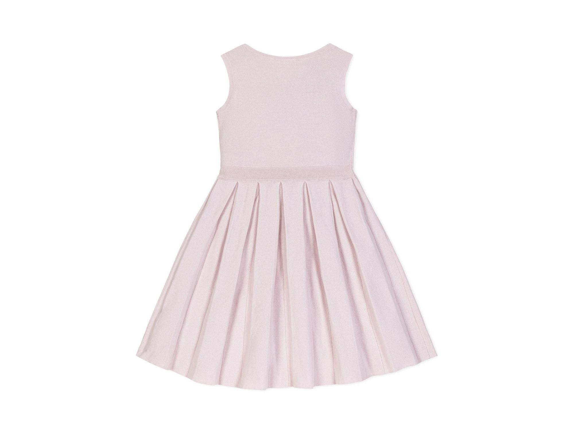 Heirloom Girls' Organic Sleeveless Pleated Sweater Dress with Bow - Little Kid, Big Kid — Image 3