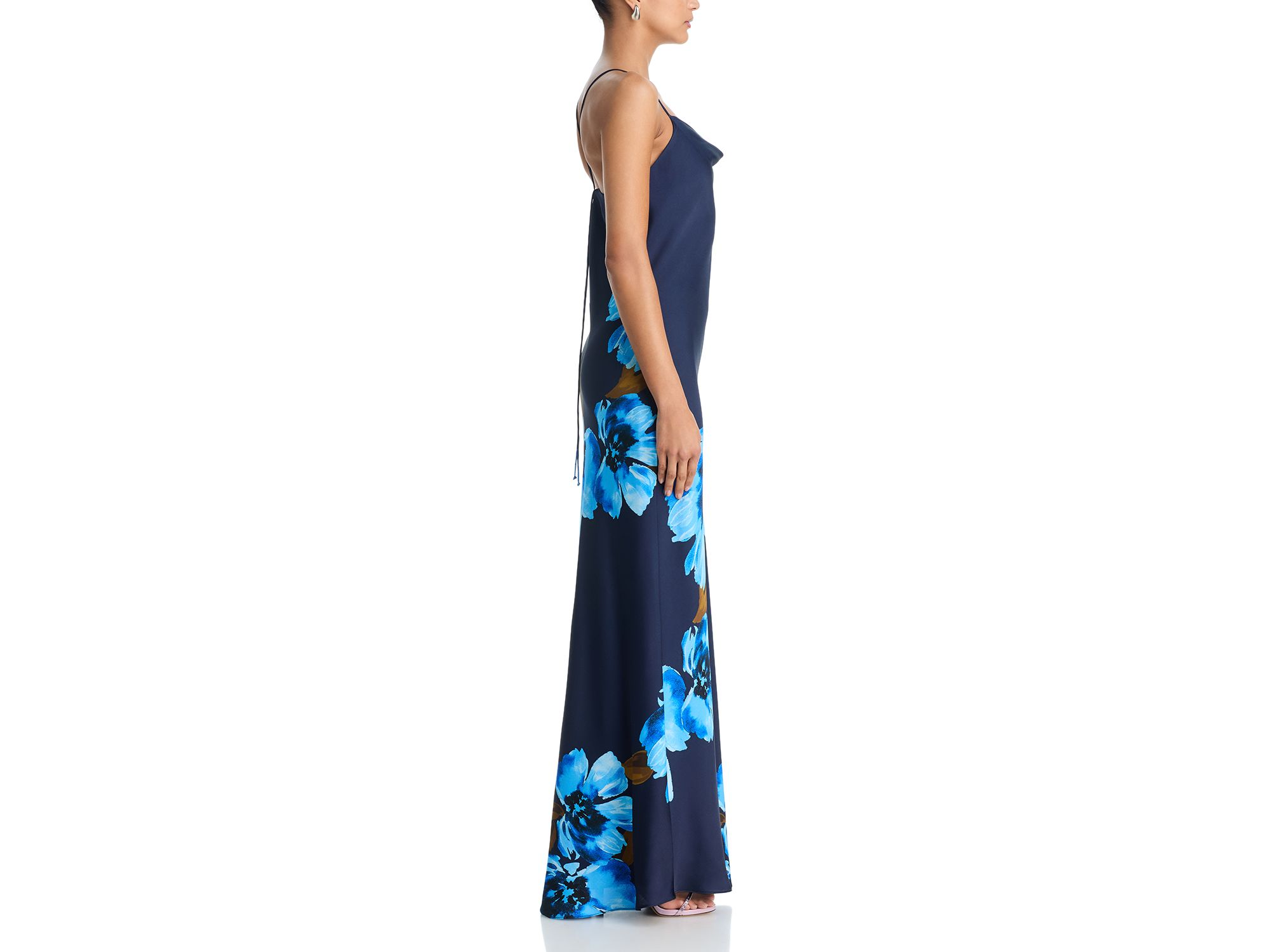 Satin Dress with Beaded Straps - Exclusive — Image 5