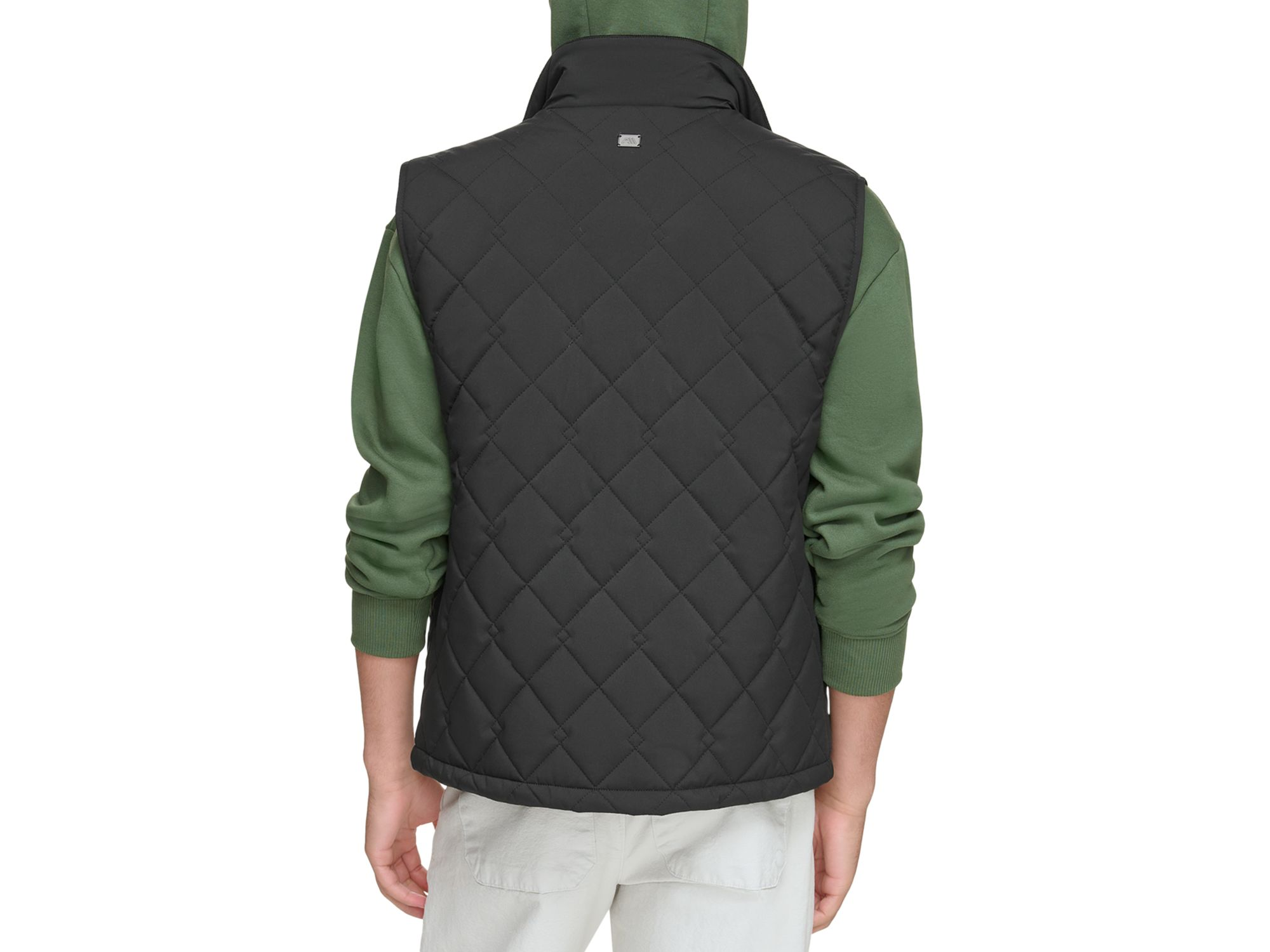 Barnet Quilted Corduroy Trimmed Water Resistant Vest — Image 3