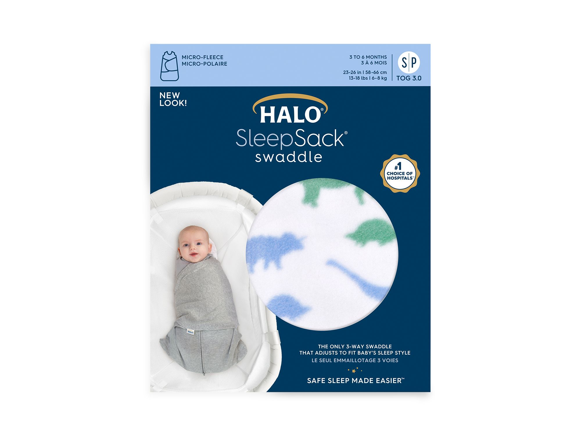 Fleece 2 in 1 SleepSack Swaddle — Image 3