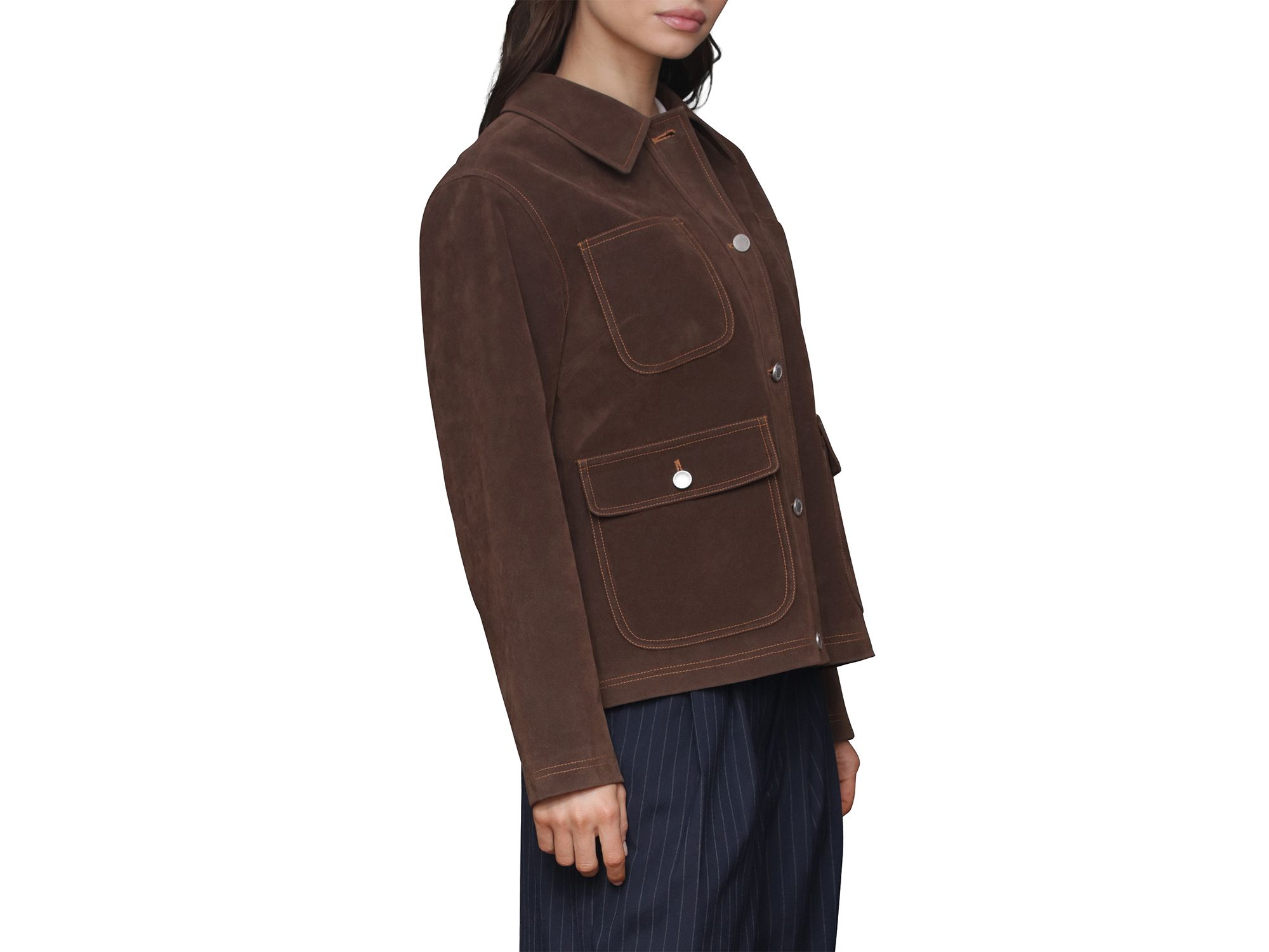 Faux Suede Barn Jacket — Image 7