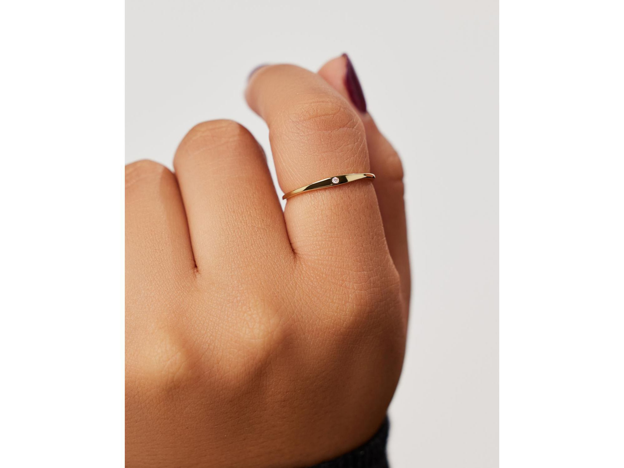 10K Gold Lab Grown Diamond Signet Ring — Image 3