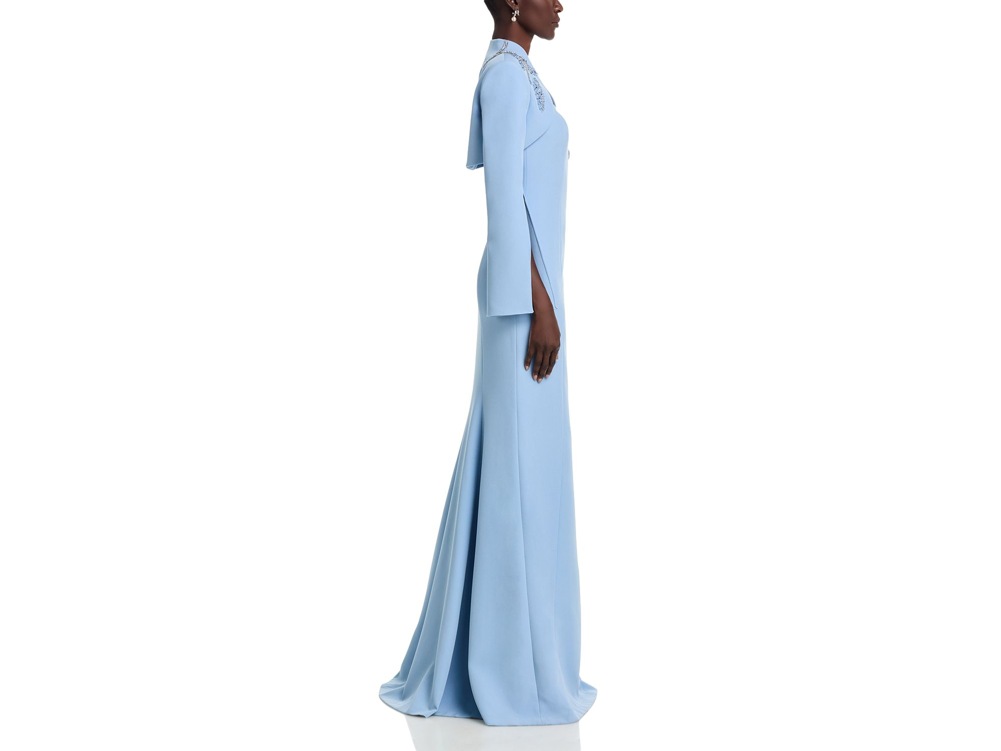 Crepe Bead Trim Bolero & Strapless Gown — Image 5