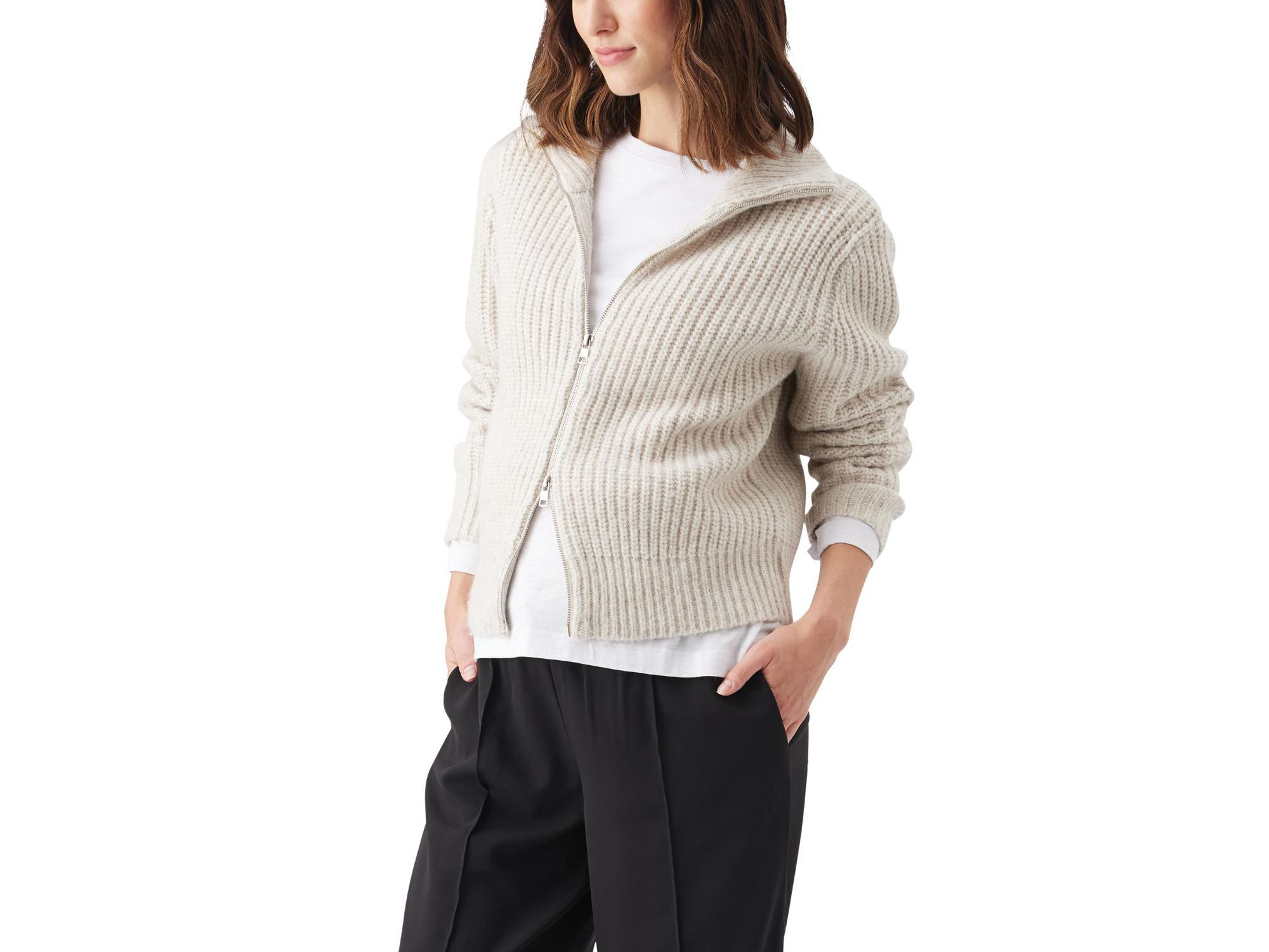 Layla Zip Through Knit Sweater — Image 3