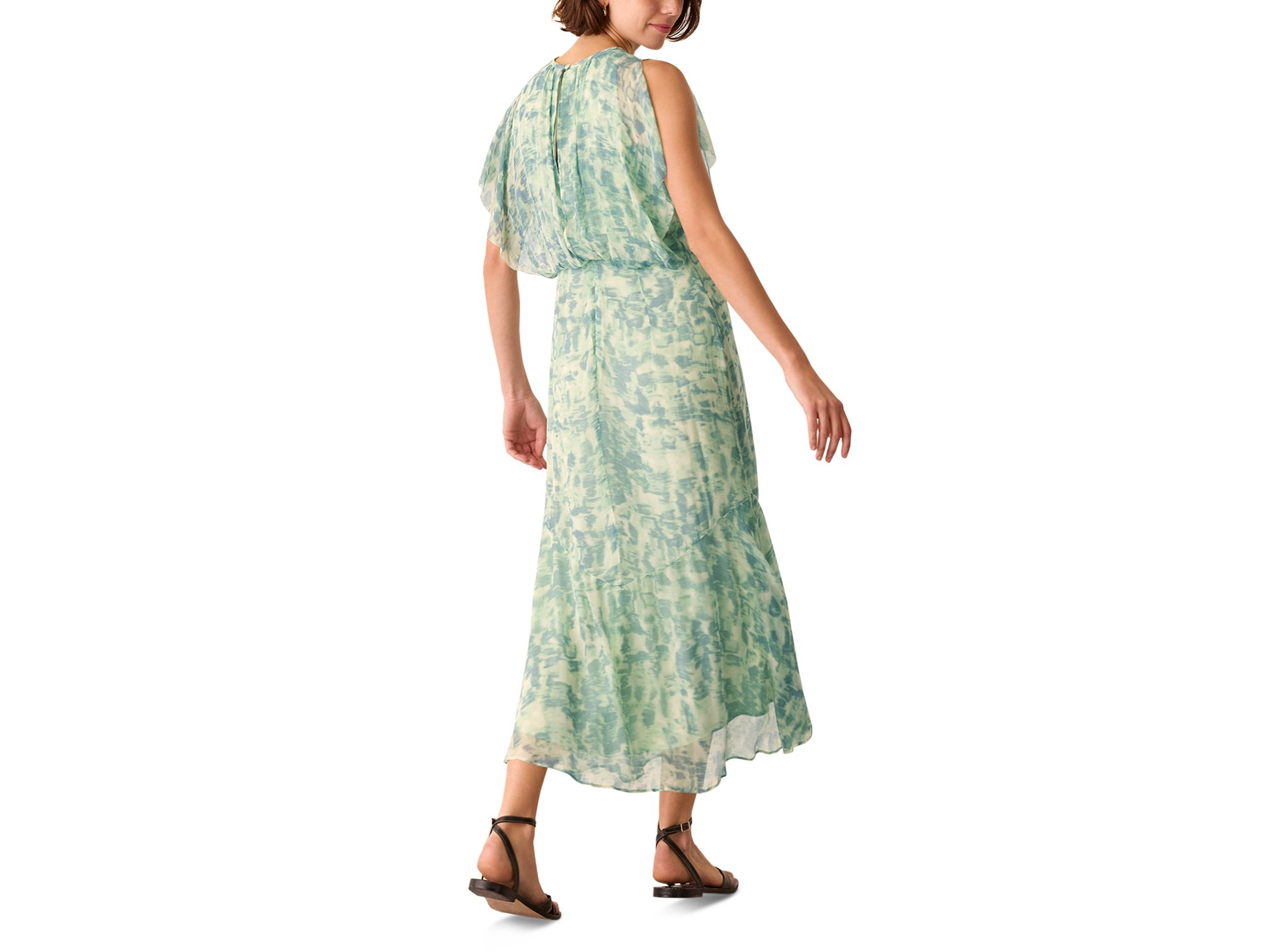 Petites Dashed Brush Marks Midi Dress — Image 3
