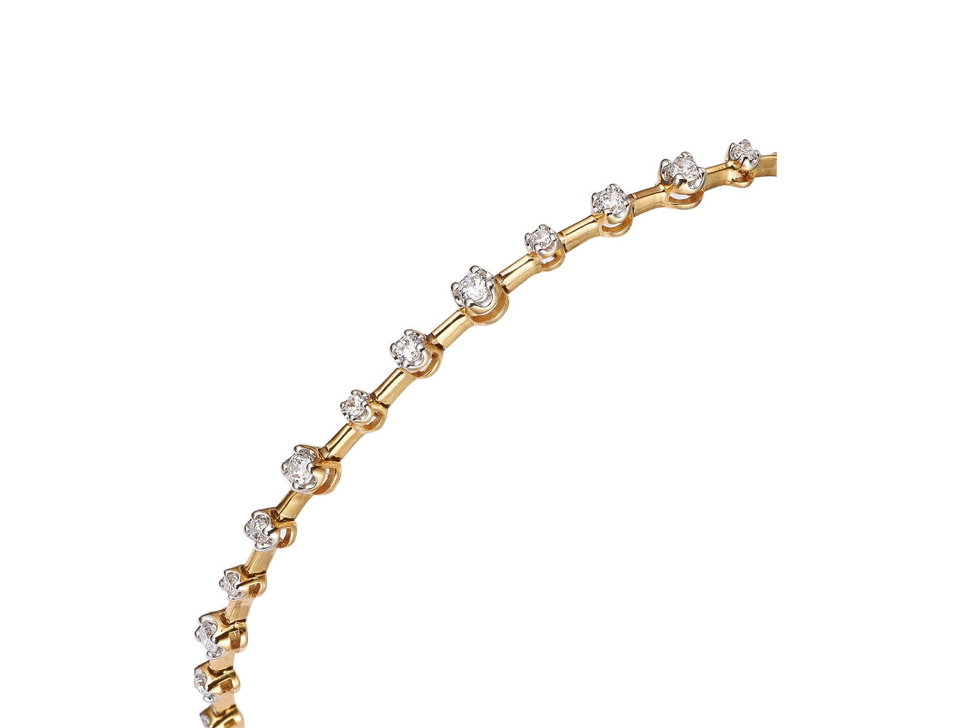 Diamond Bracelet in 14K Yellow Gold, 1.0 tcw — Image 4
