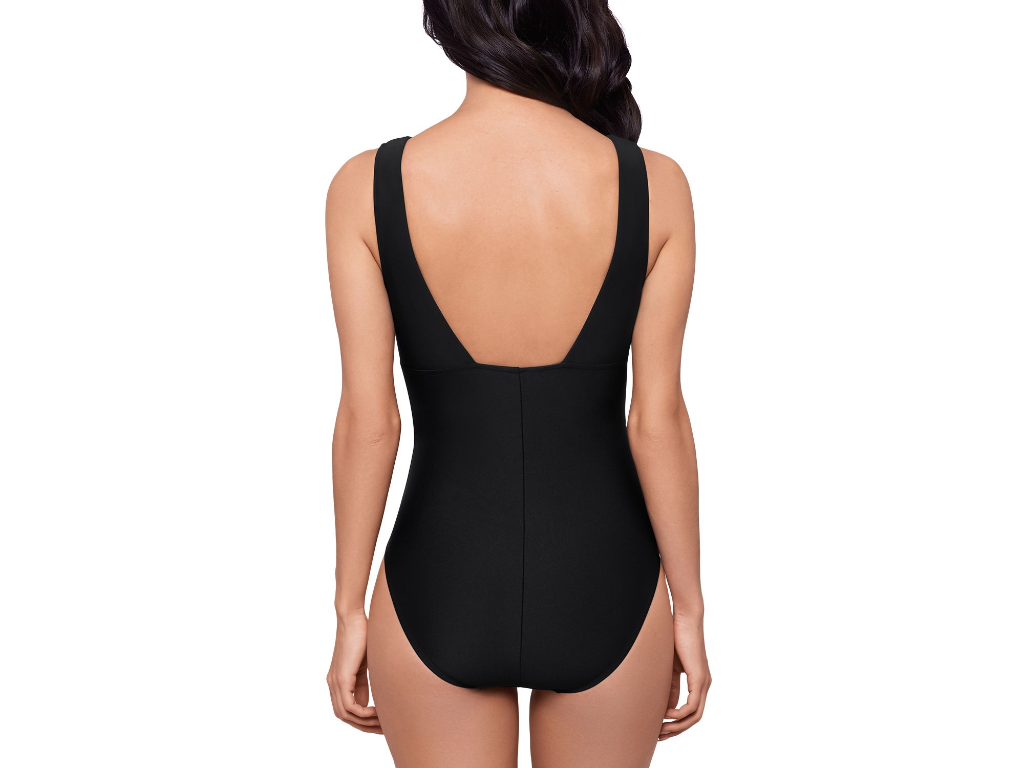 Solid Darly Fitted One Piece Swimsuit — Image 3