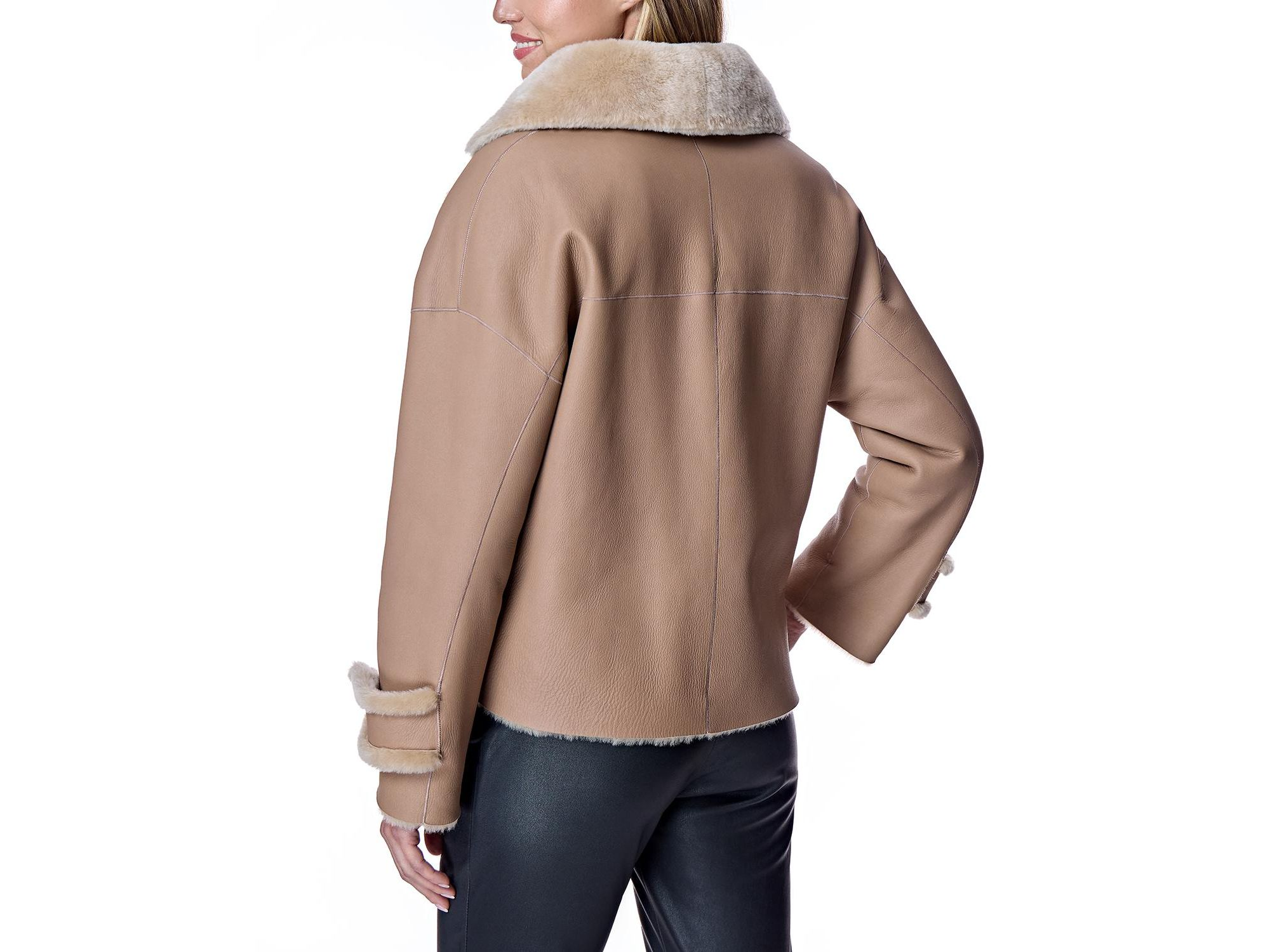 Reversible Shearling Jacket — Image 4