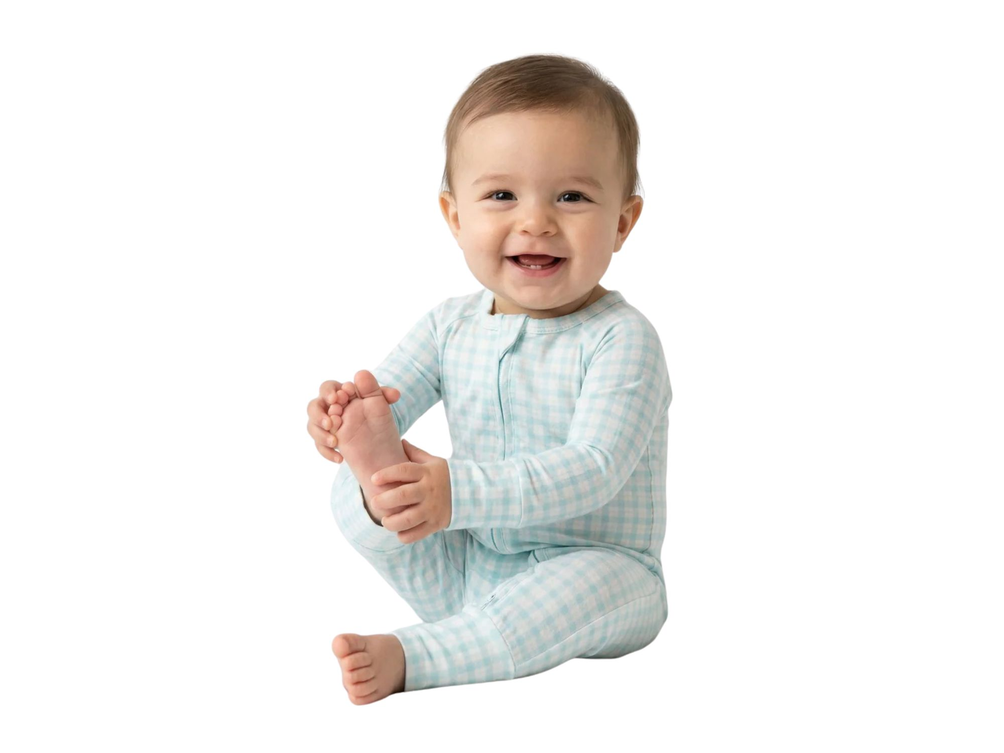 Boys' Coastal Check Bamboo Sleeper - Baby — Image 6