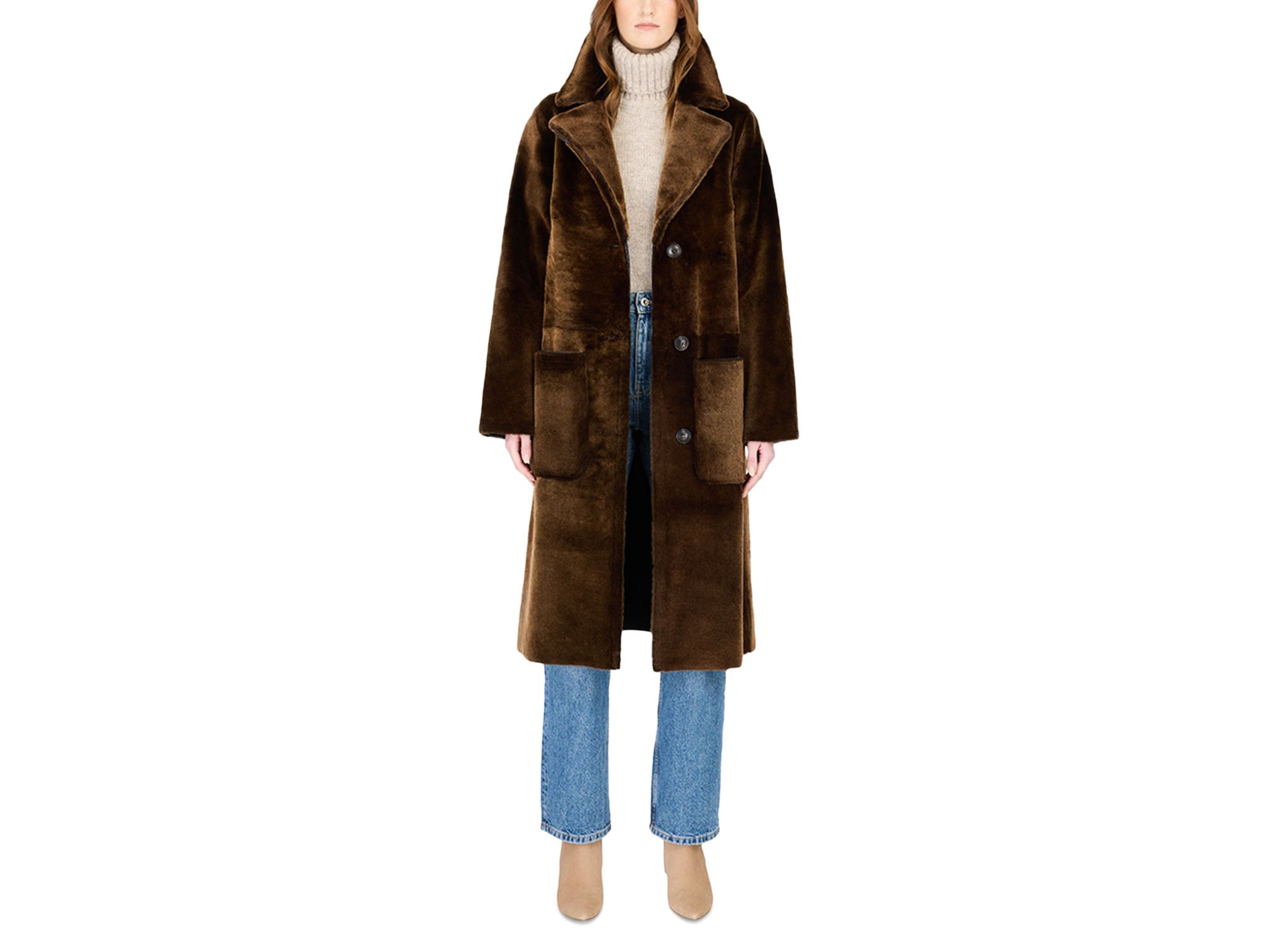 Zira Reversible Shearling Coat — Image 3