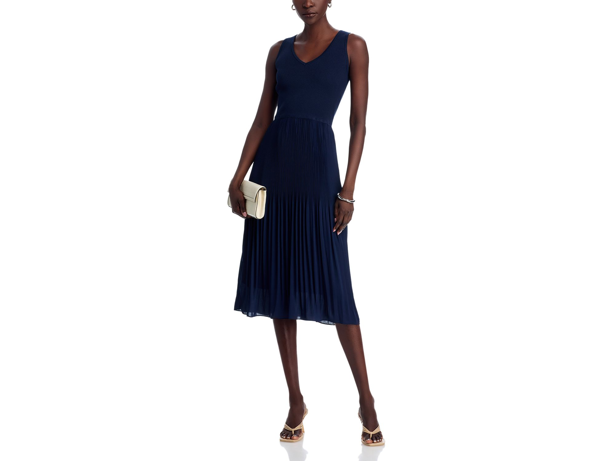 Pleated Midi Dress — Image 6