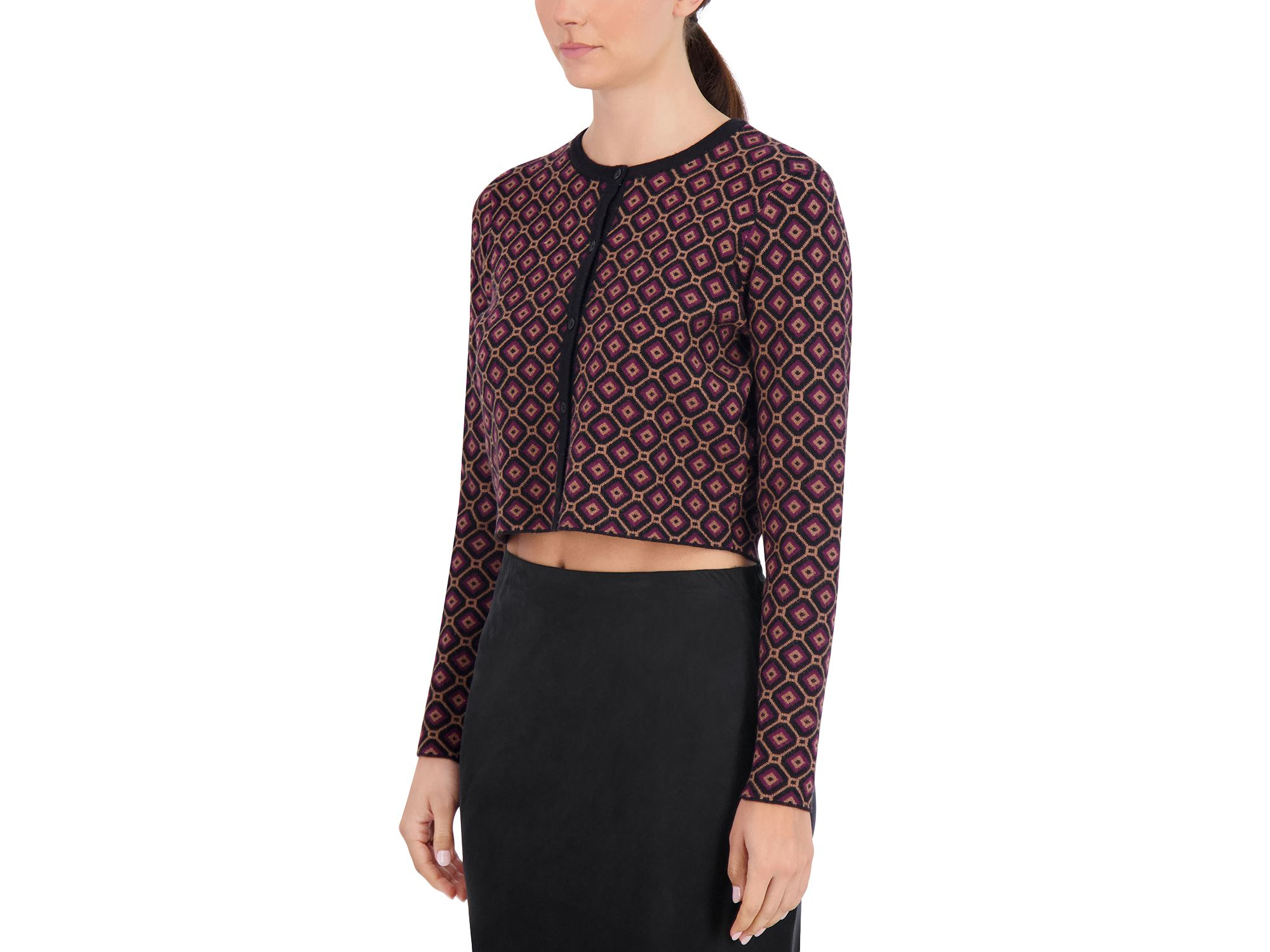 Cropped Crewneck Cardigan — Image 3