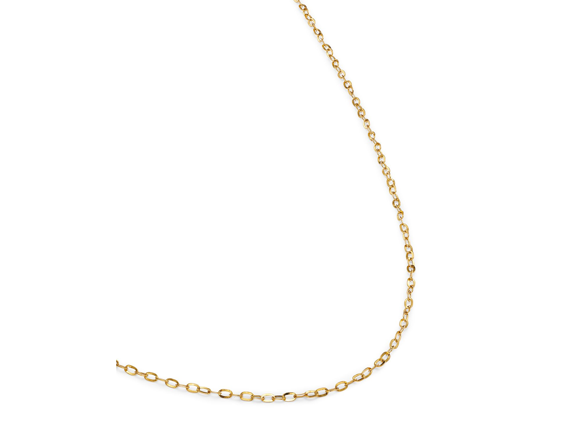 Round Link Chain Necklace in 14K Yellow Gold, 18" — Image 4